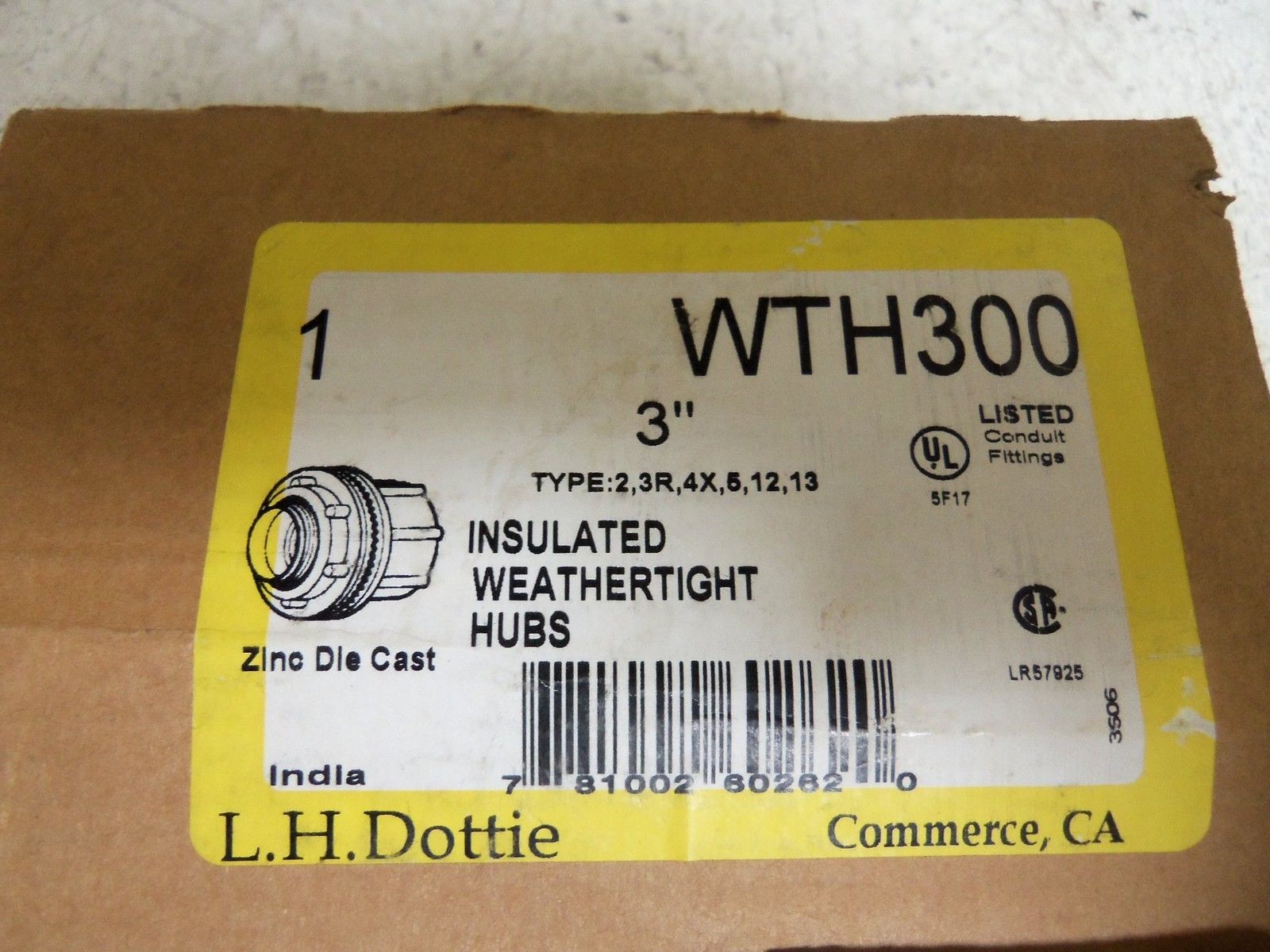 L.H. DOTTIE WTH300 CONNECTOR NSMP