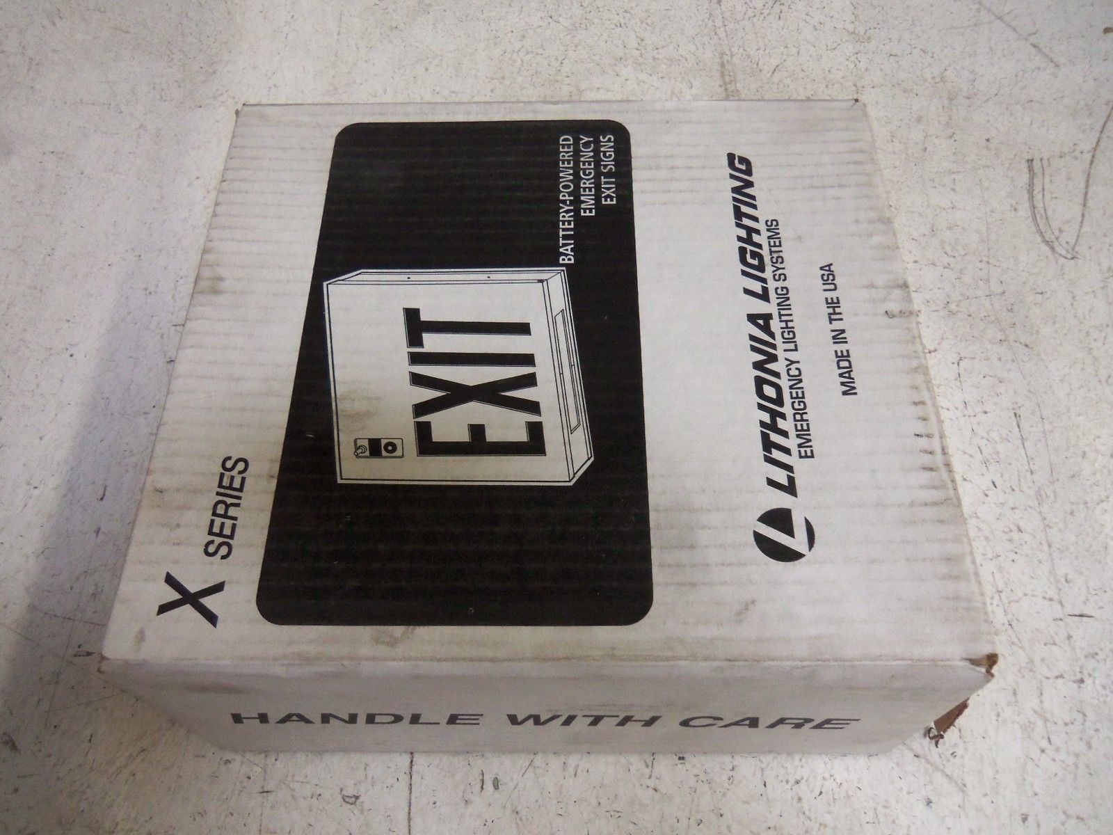 LITHONIA XSW3R/G120/277EL EXIT SIGN *NEW IN BOX*
