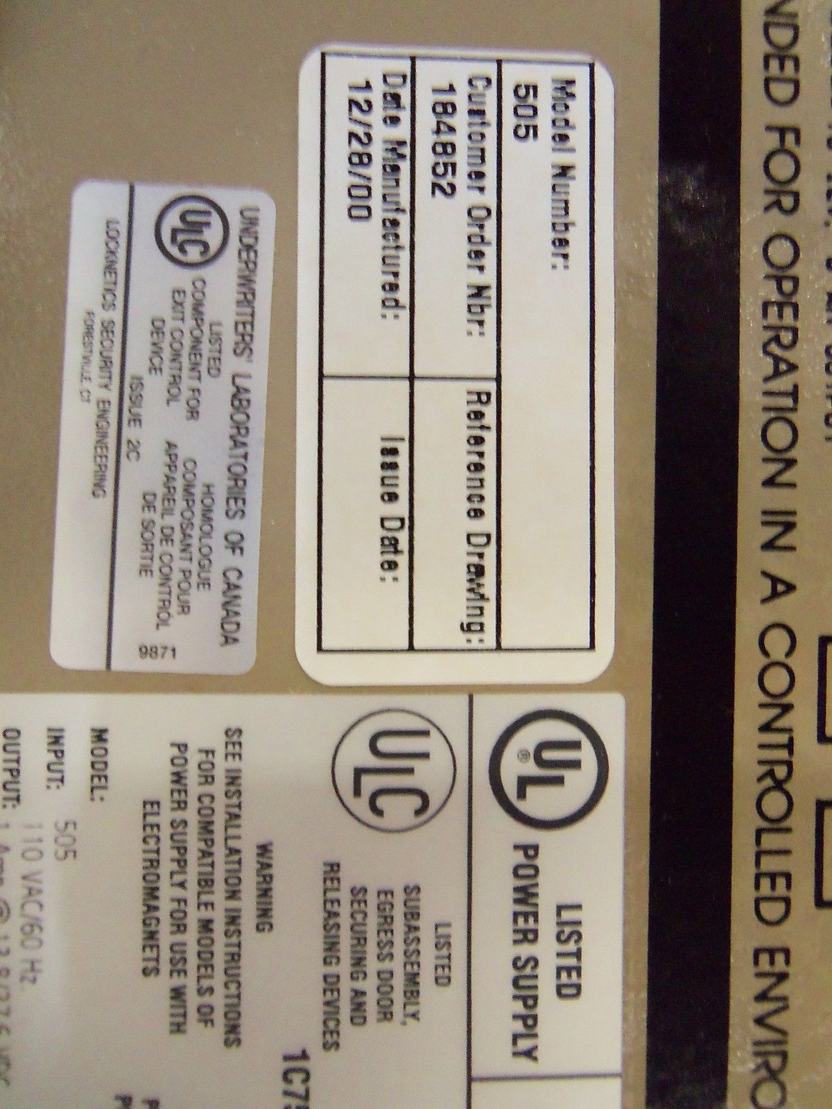 LOCKNETICS 505 *NEW IN BOX*