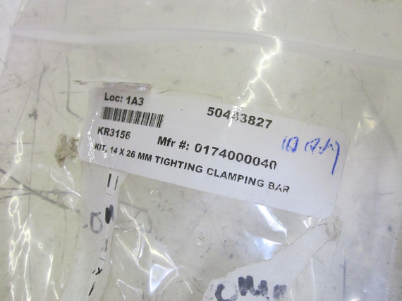 LOT OF 10 0174000040 TIGHTING CLAMPING BAR KIT 14 X 26MM  *NEW IN A BAG*