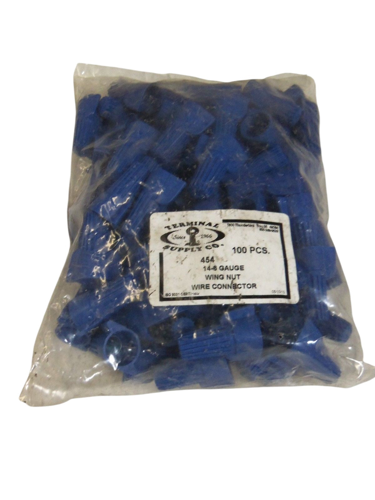 LOT OF 100 TERMINAL SUPPLY 454 14-6 GAUGE WING-NUT WIRE CONNECTOR  NSMP