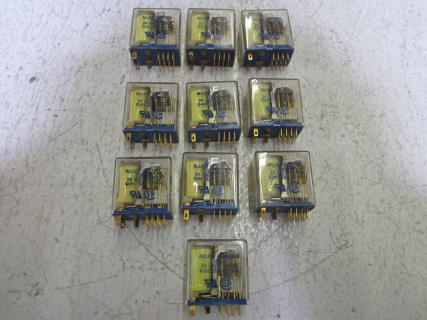LOT OF 10 ALLIED CONTROLS T163-4C RELAY 24VDC UNMP