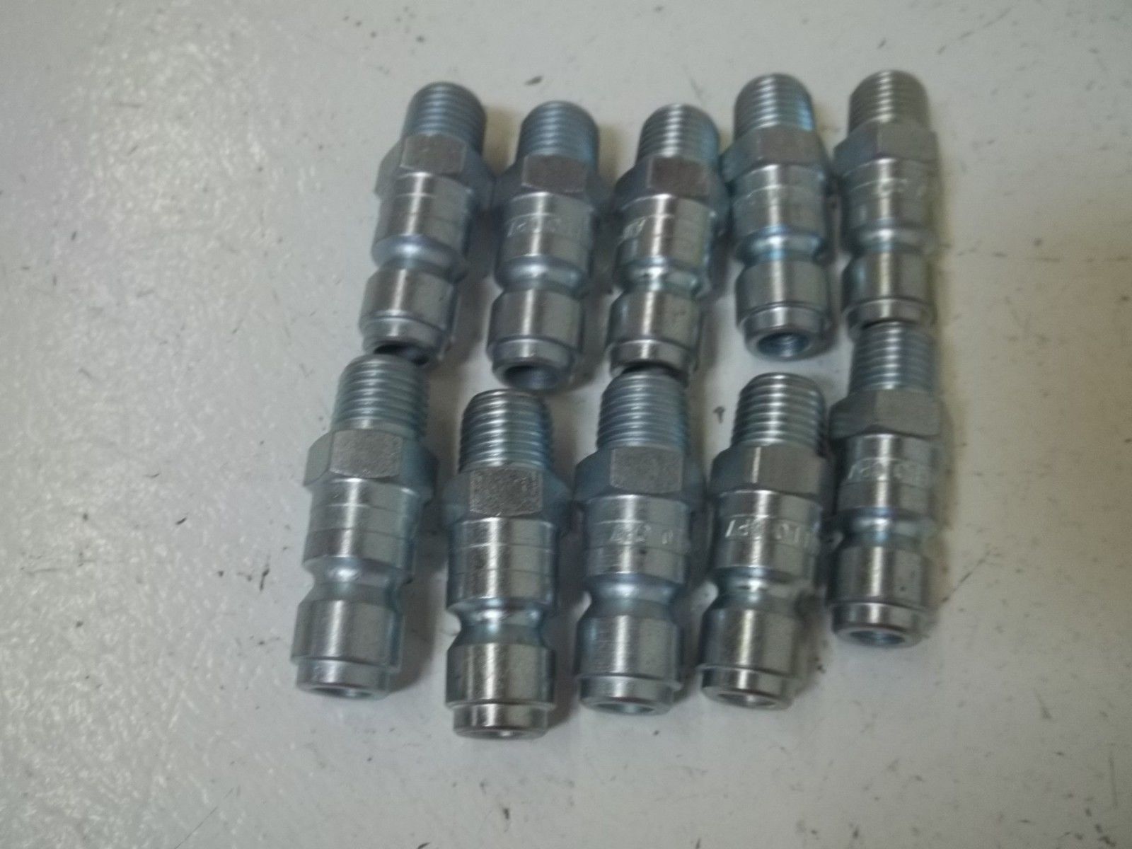 LOT OF 10 AMFLO CP7 COUPLER PLUG; ST L 3/8 T/F, 1/4M NSMP