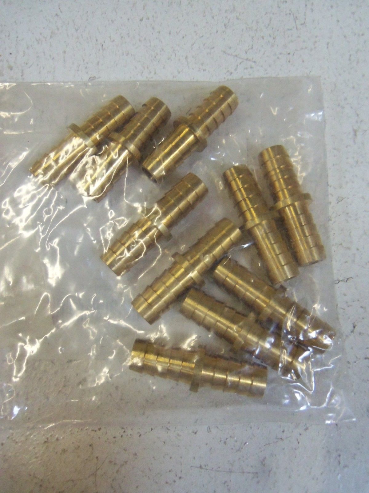 LOT OF 10 BRASS BARDED 1/2" FITTING HOSE DIXBM-4 NSNP