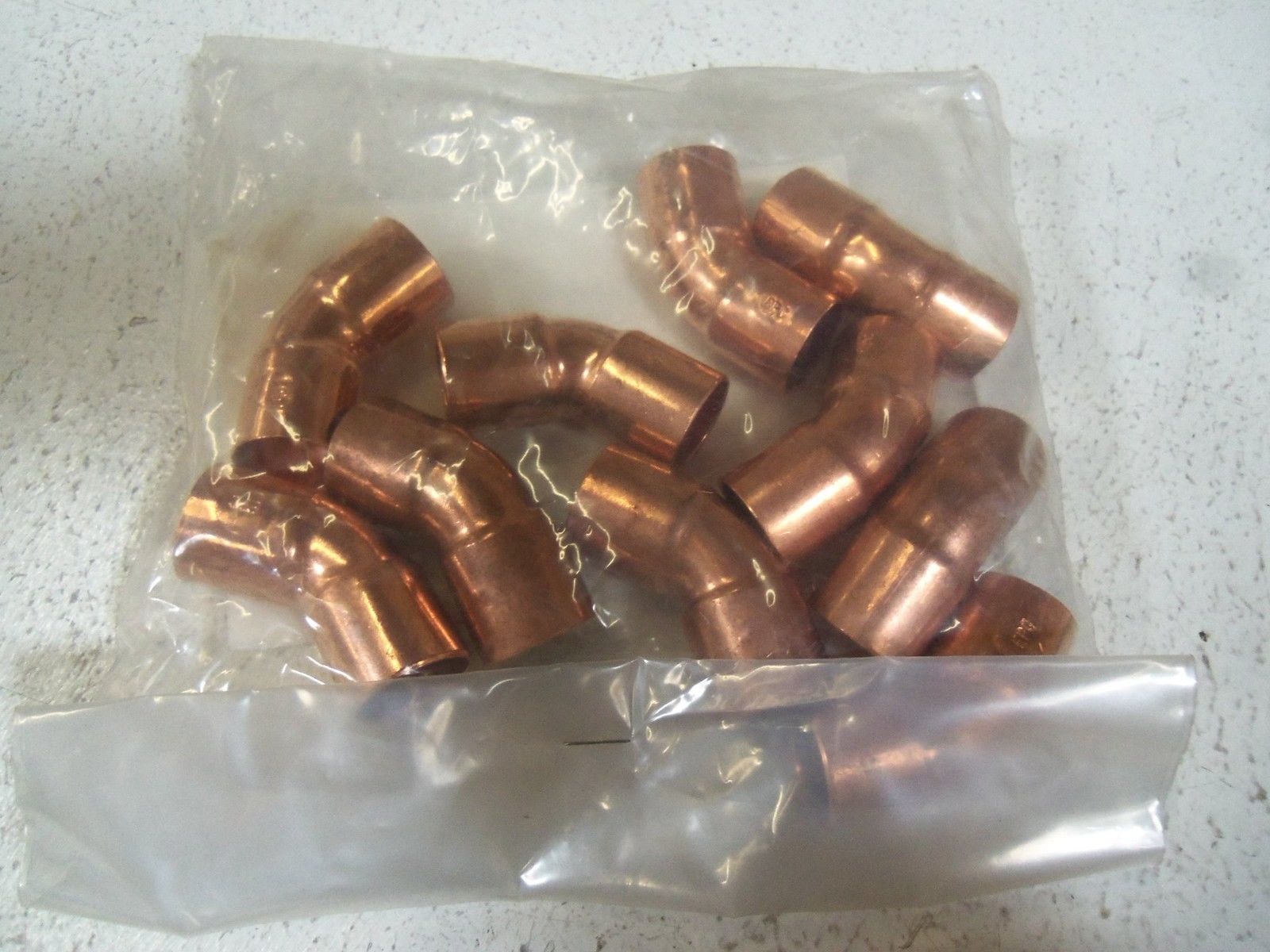 LOT OF 10 COPPER 45 DEGREE 3/4" ELBOW FITTINGS 1970-3550 NSNP