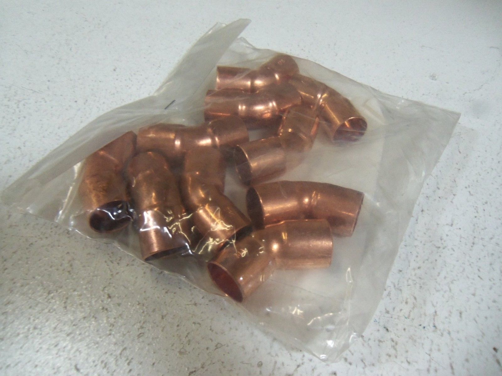 LOT OF 10 COPPER 45 DEGREE 3/4" ELBOW FITTINGS 1970-3550 NSNP