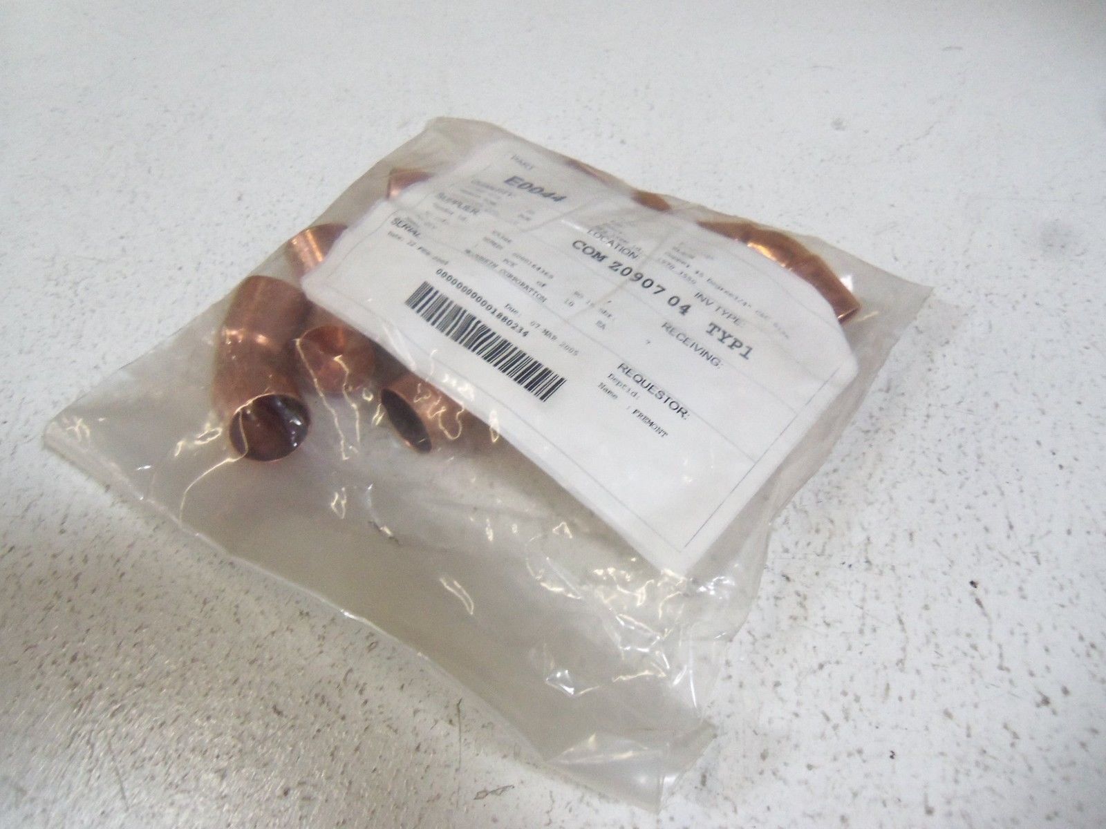 LOT OF 10 COPPER 45 DEGREE 3/4" ELBOW FITTINGS 1970-3550 NSNP