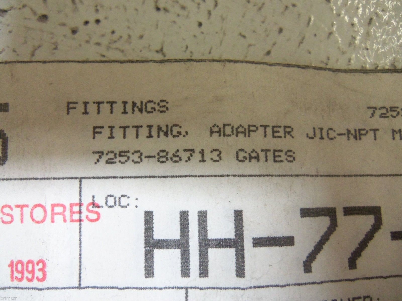 LOT OF 10 GATES 7253-86713 FITTING, ADAPTER UNMP