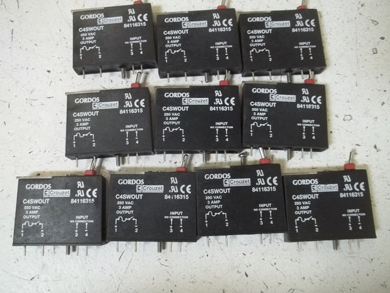 LOT OF 10 GORDOS C4SWOUT MODULE 250VAC 3AMP *NEW NO BOX*