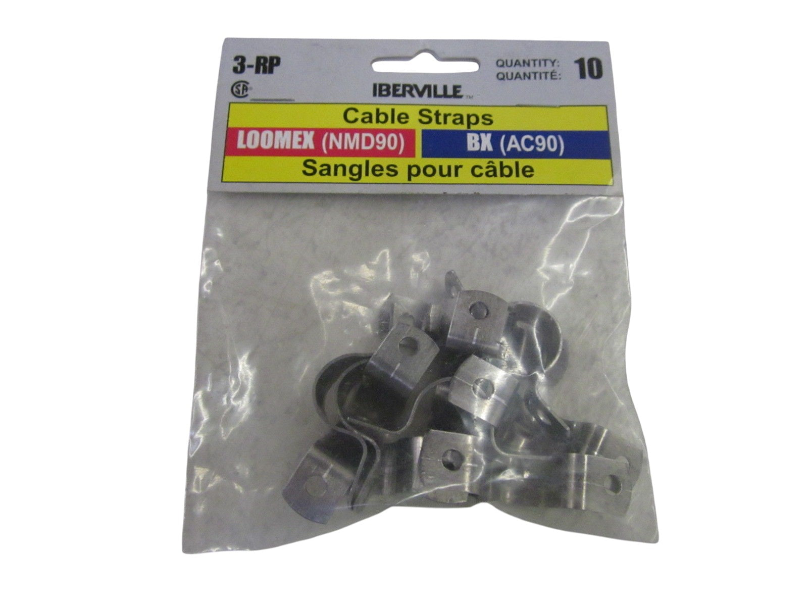 LOT OF 10 IBERVILLE 3-RP CABLE STRAPS NSMP