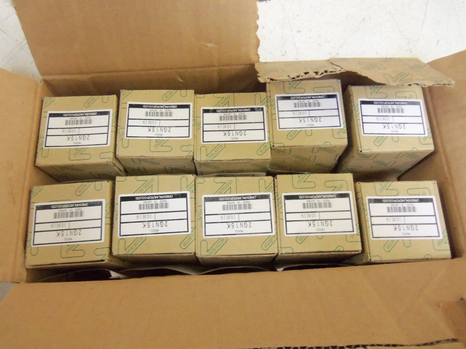 LOT OF 10 ORIENTAL MOTOR 2GN15K GEAR HEAD NSMP