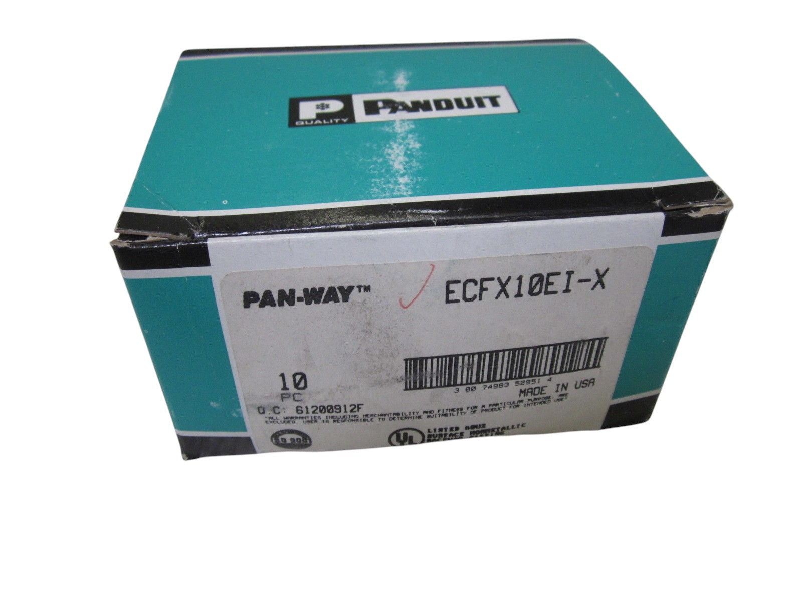 LOT OF 10 PAN-WAY ECFX10EI-X END CAP FITTING COVERS NSMP