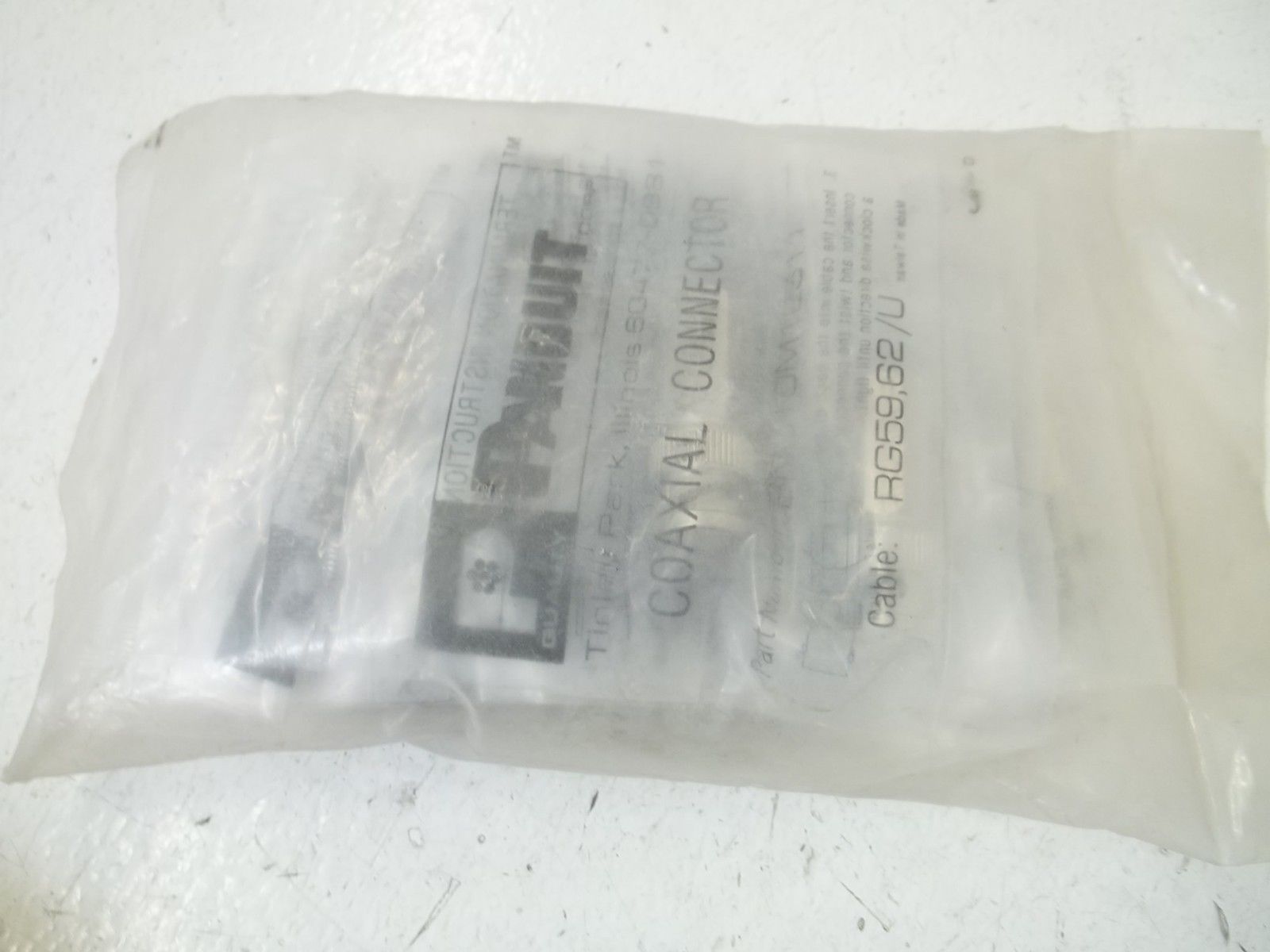 LOT OF 10 PANDUIT BNC10M12S11-X COAXIAL CONNECTORS NSMP