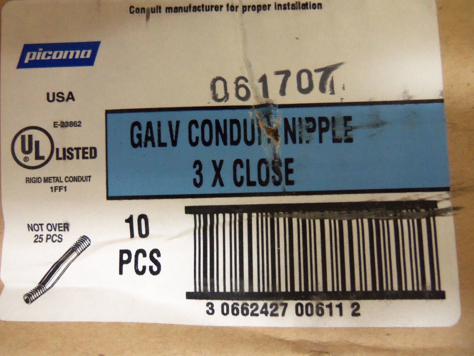 LOT OF 10 PICOMO 061707 CONDUIT NSMP