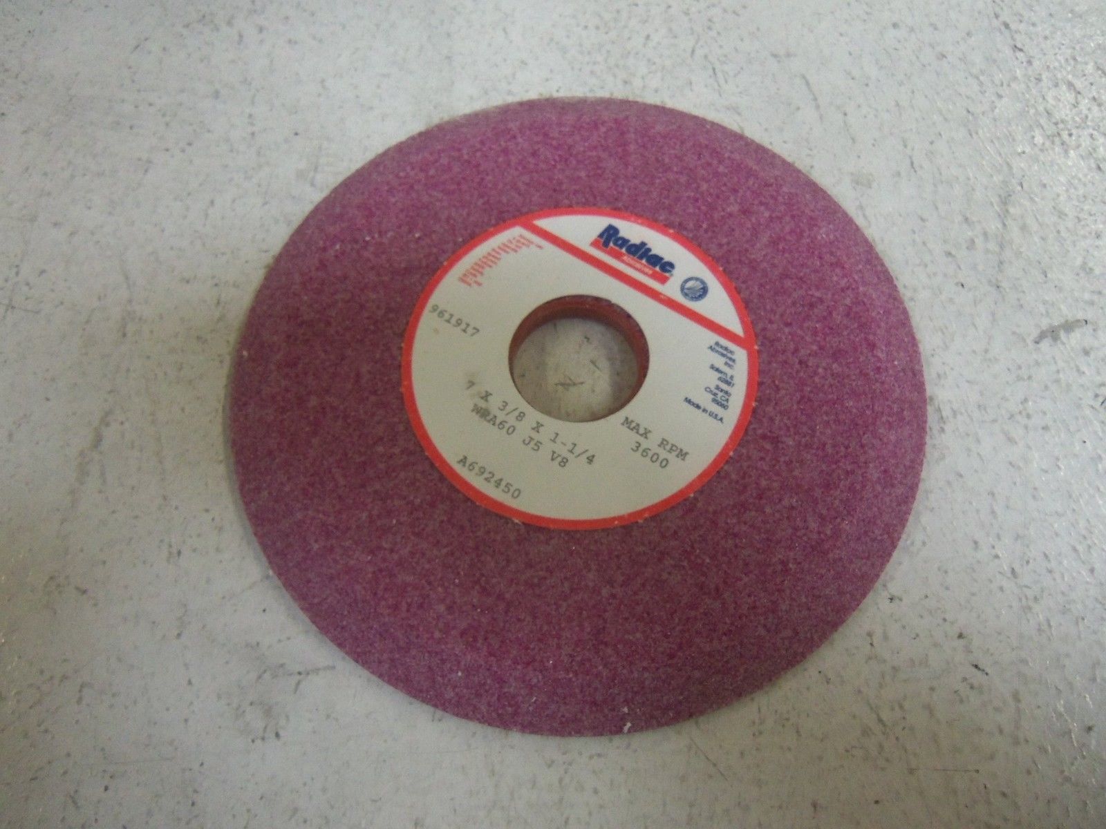 LOT OF 10 RADIAC A692450 GRINDING WHEEL NSMP