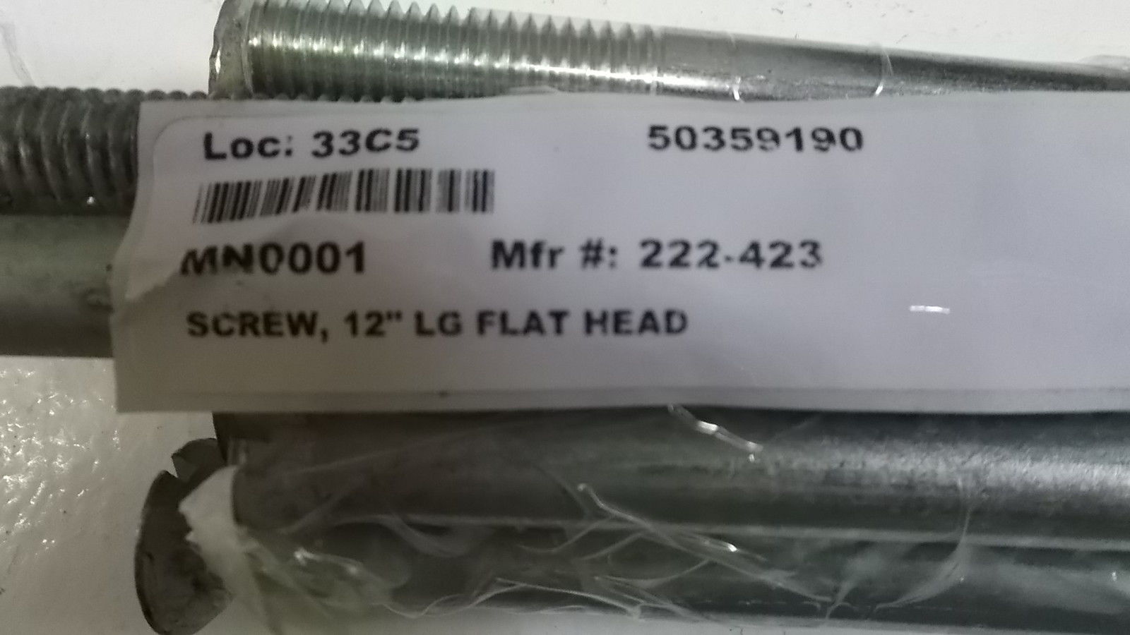 LOT OF 10 SCREW 12" FLAT HEAT MN0001 NSNP