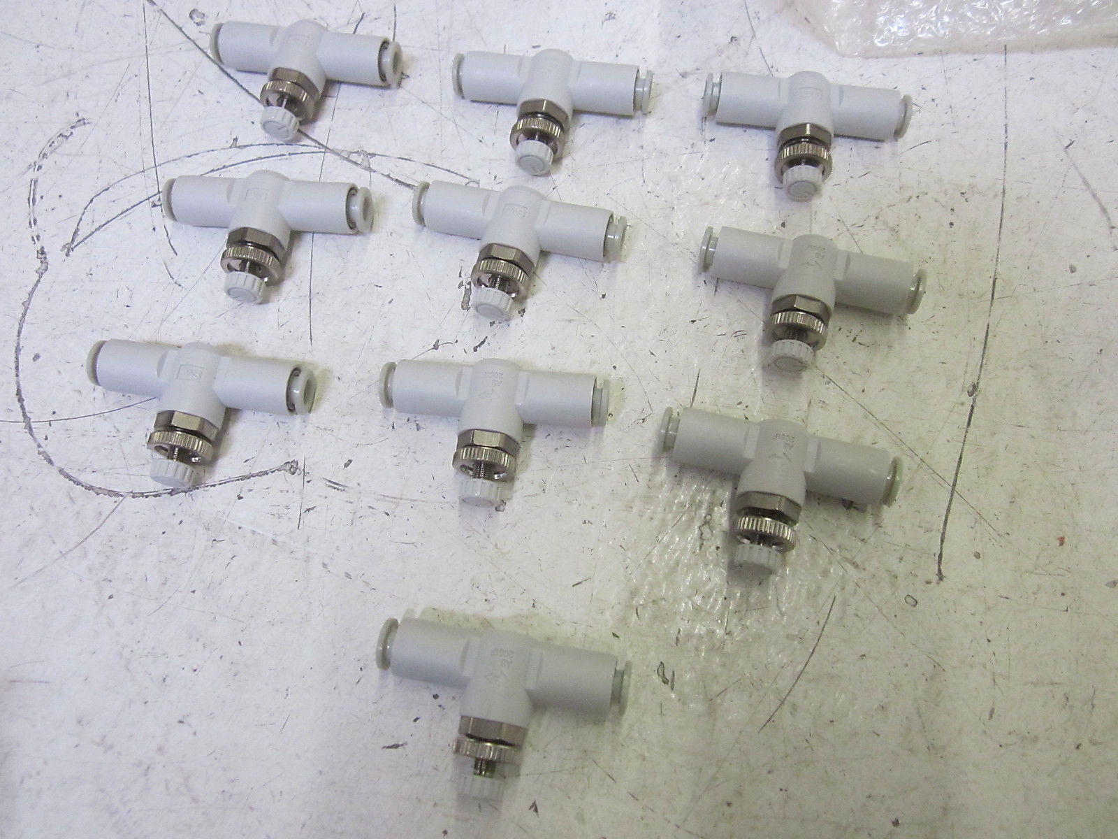 LOT OF 10 SMC AS2051F-06 IN-LINE FLOW CONTROL VALVE  NSNP