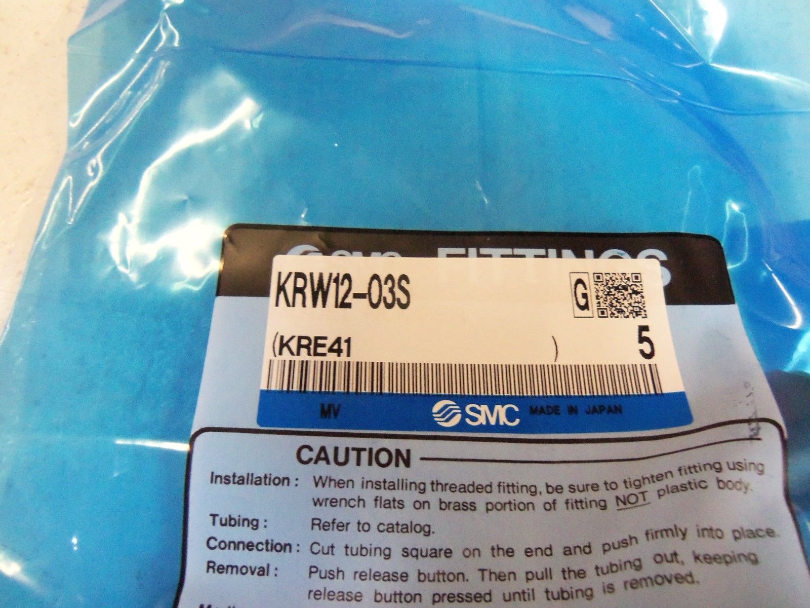 LOT OF 10 SMC FITTING KRW12-03S NSMP