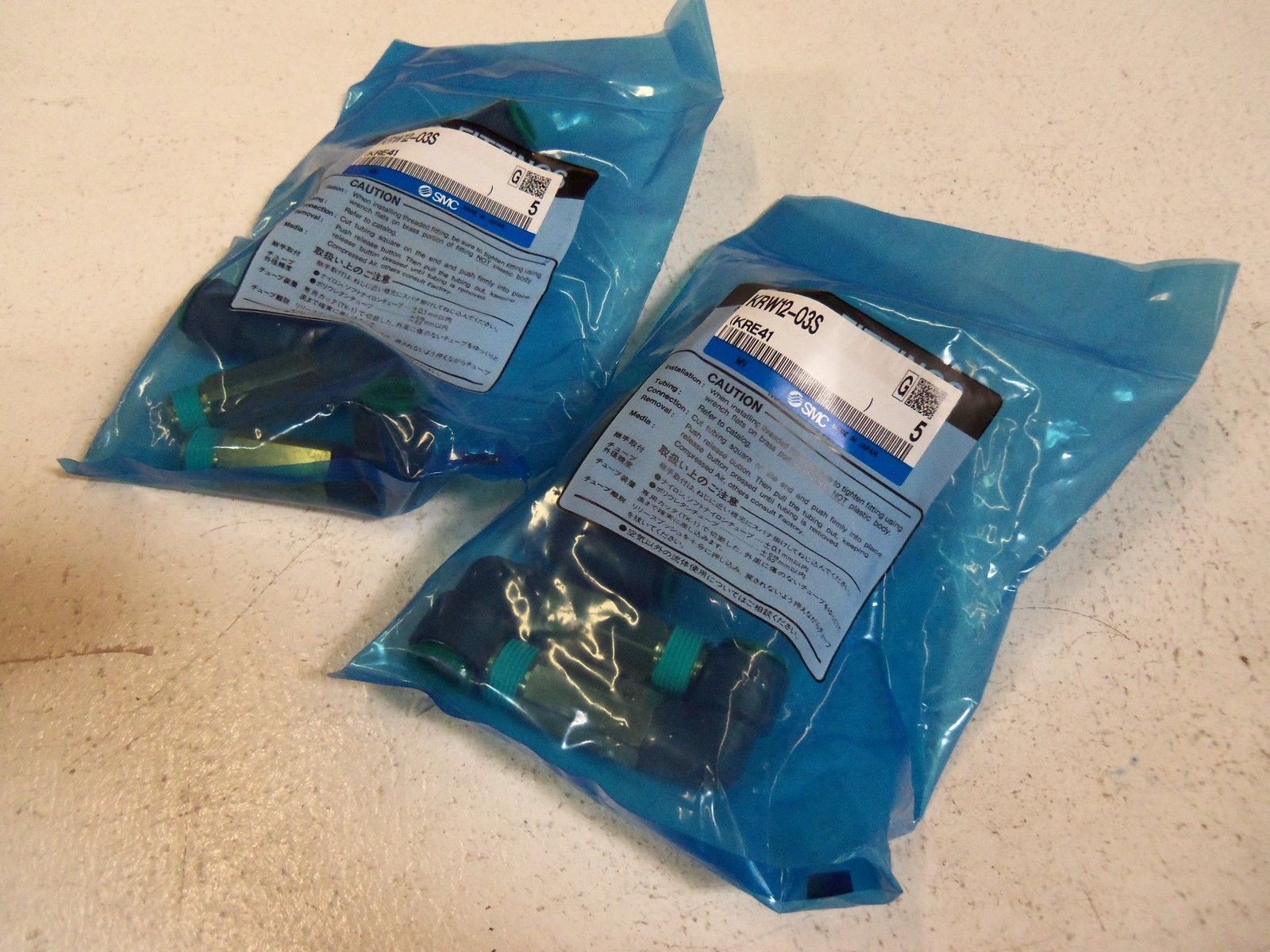 LOT OF 10 SMC FITTING KRW12-03S NSMP