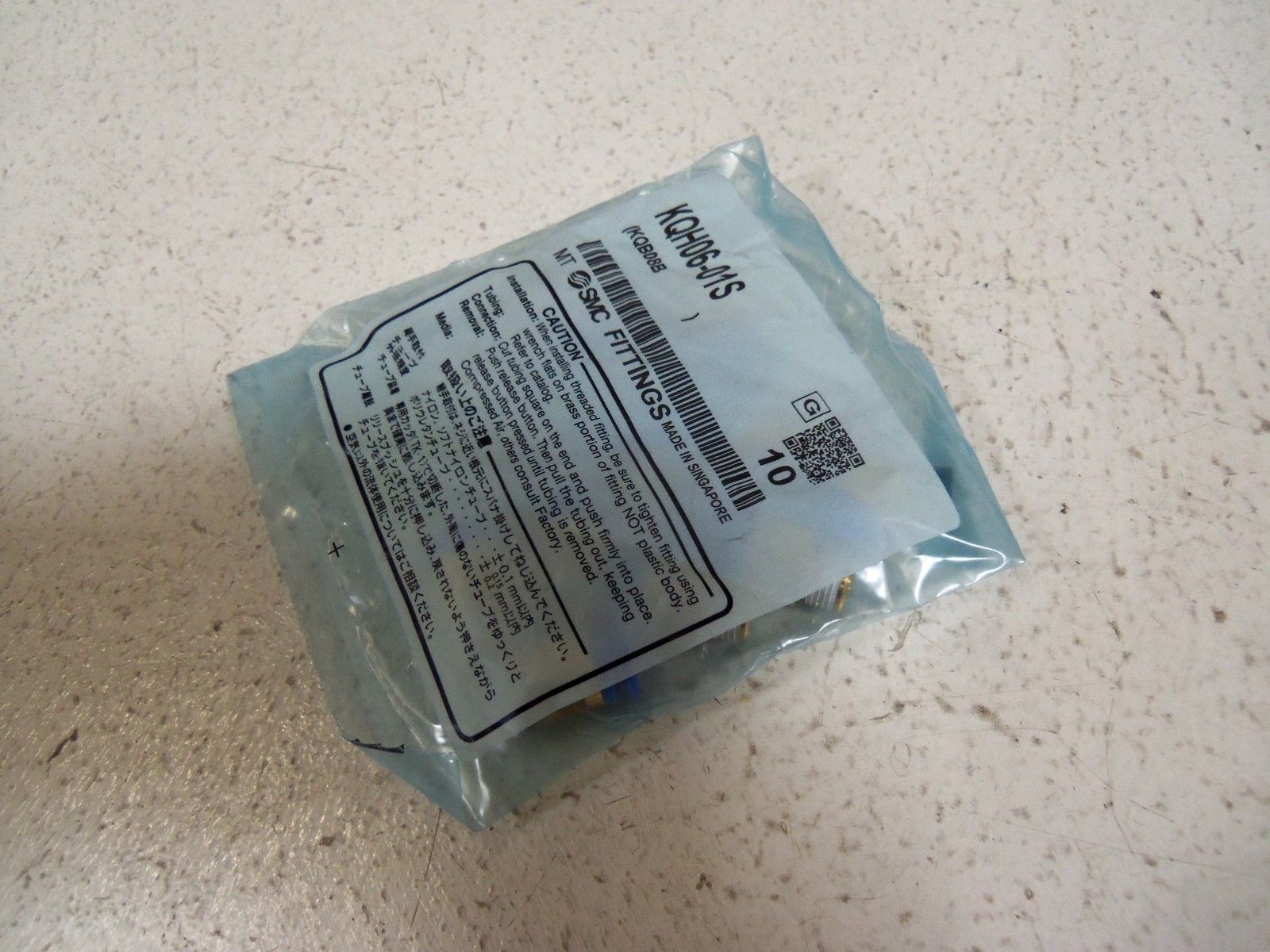 LOT OF 10 SMC FITTINGS KQH06-01S NSMP
