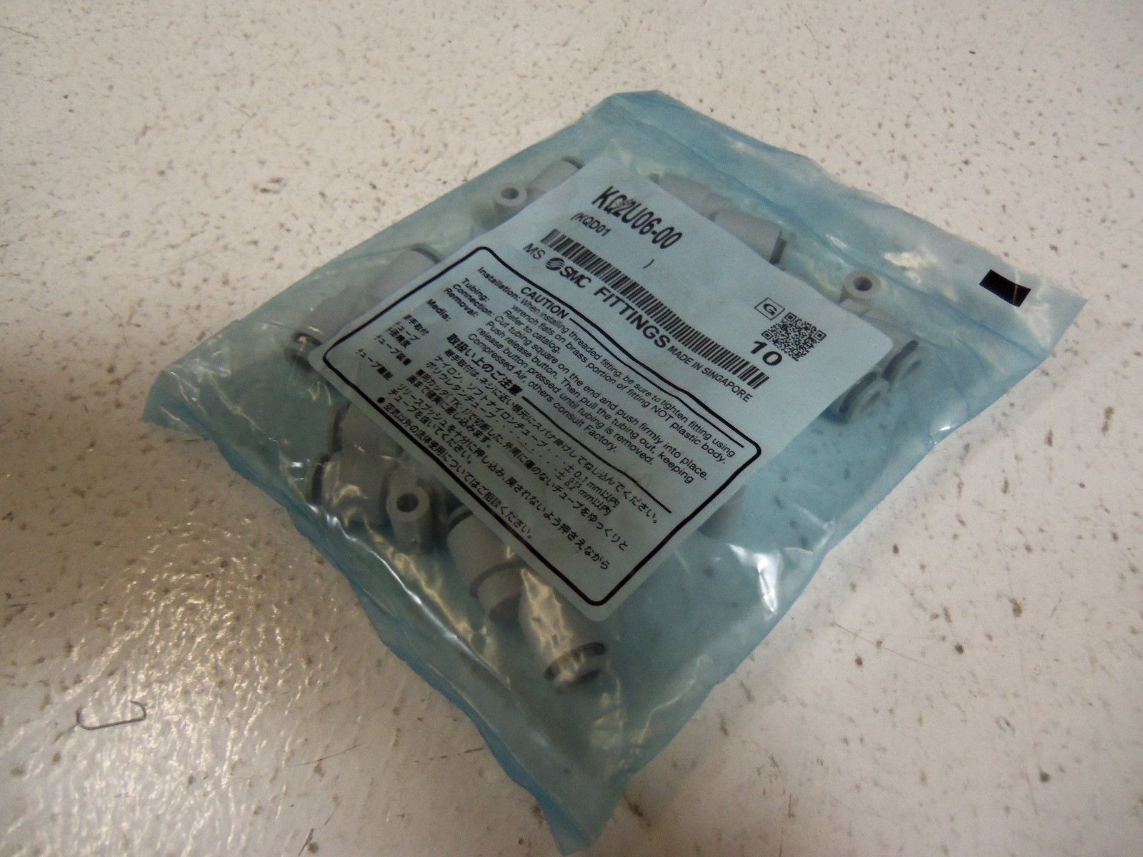LOT OF10 SMC FITTINGS KQ2U06-00  NSMP