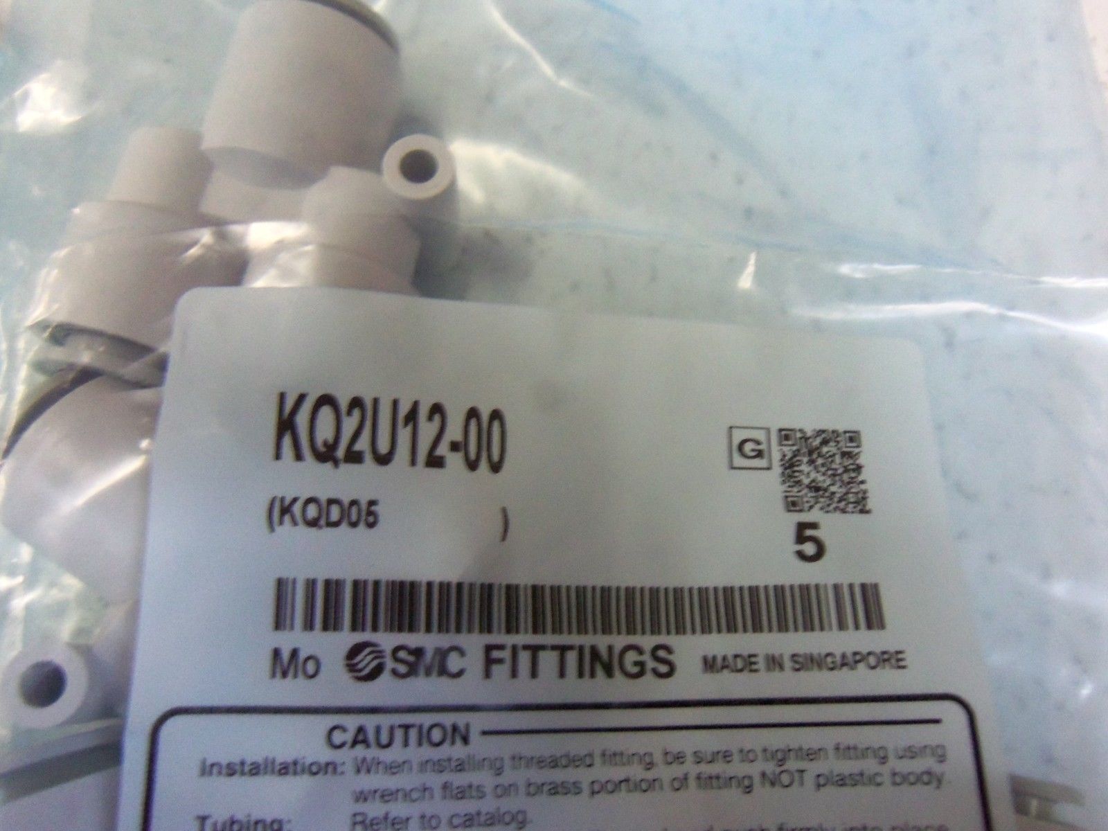 LOT OF 10 SMC FITTINGS KQ2U12-00 NSNP IN FACTORY  BAG