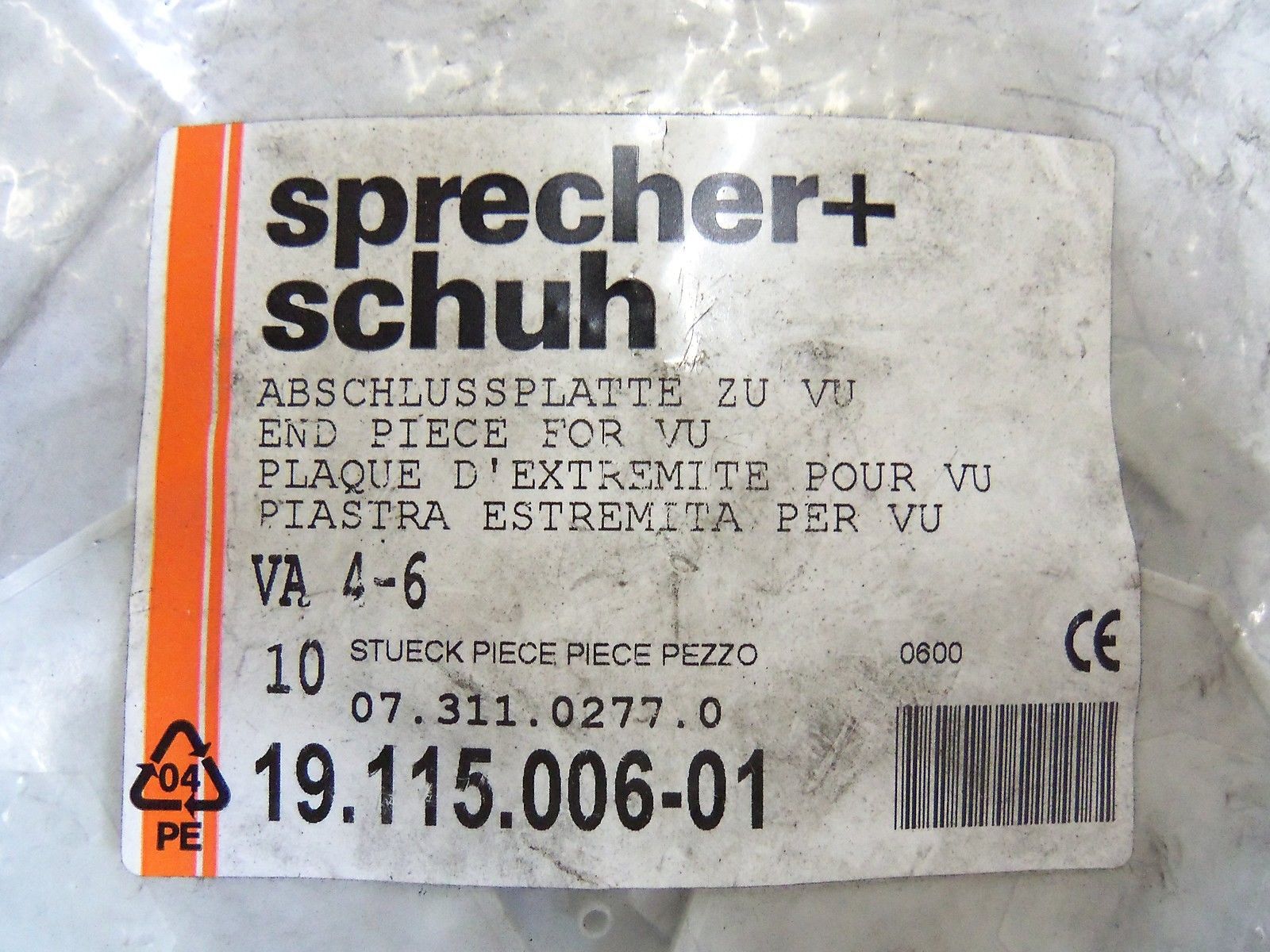LOT OF 10 SPRECHER+SCHUH VA 4-6 *NEW IN BOX*