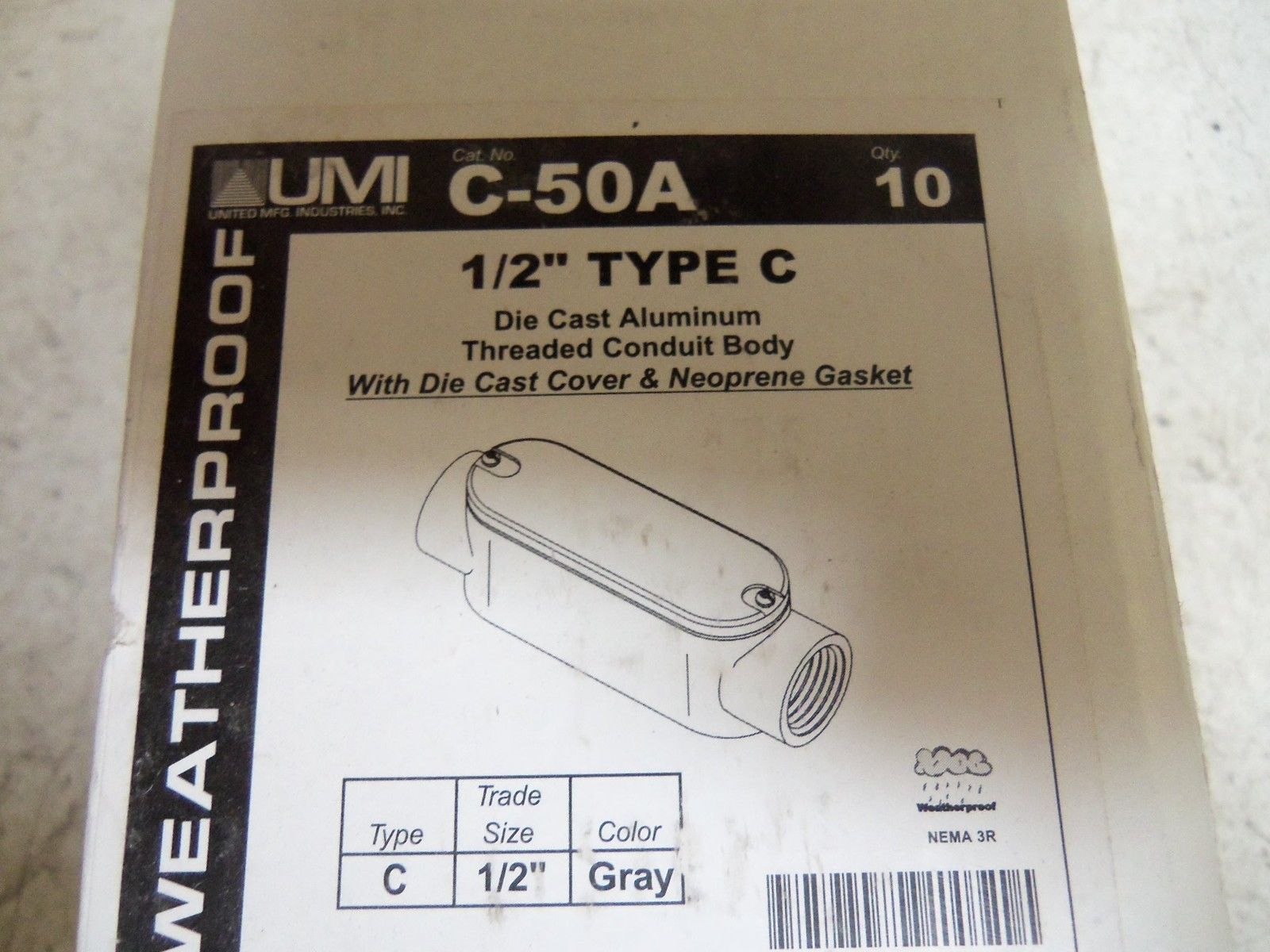 LOT OF 10 UMI C-50A CONDUIT NSMP