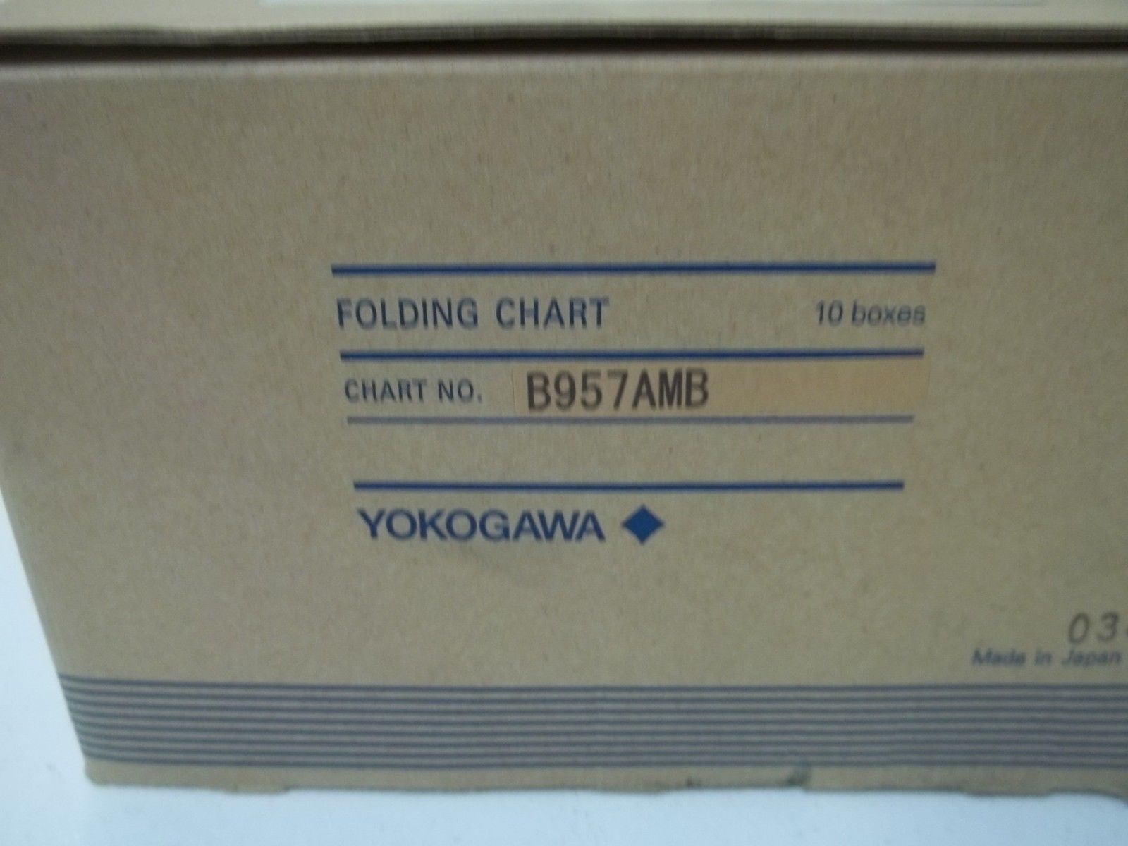 LOT OF 10 YOKOGAWA B957AMB FOLDING CHART NSMP
