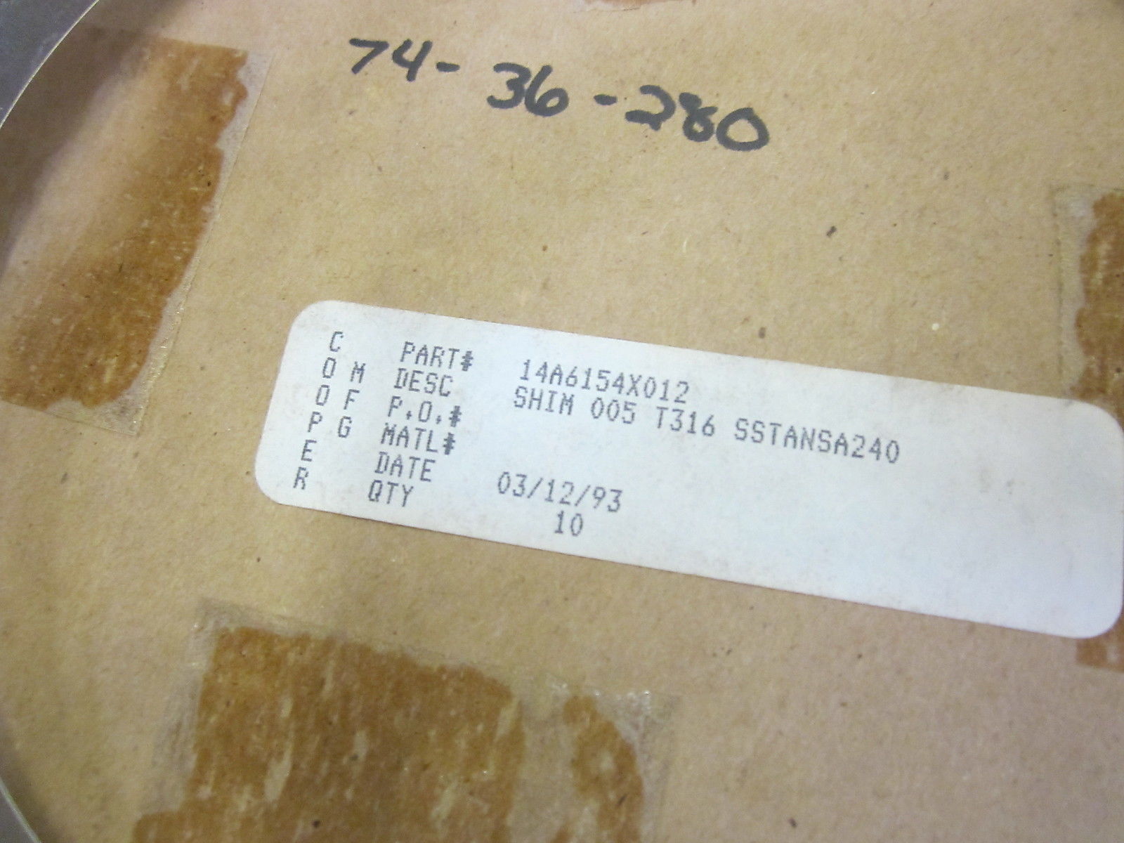 LOT OF 11 14A6154X012 SHIM NSNP
