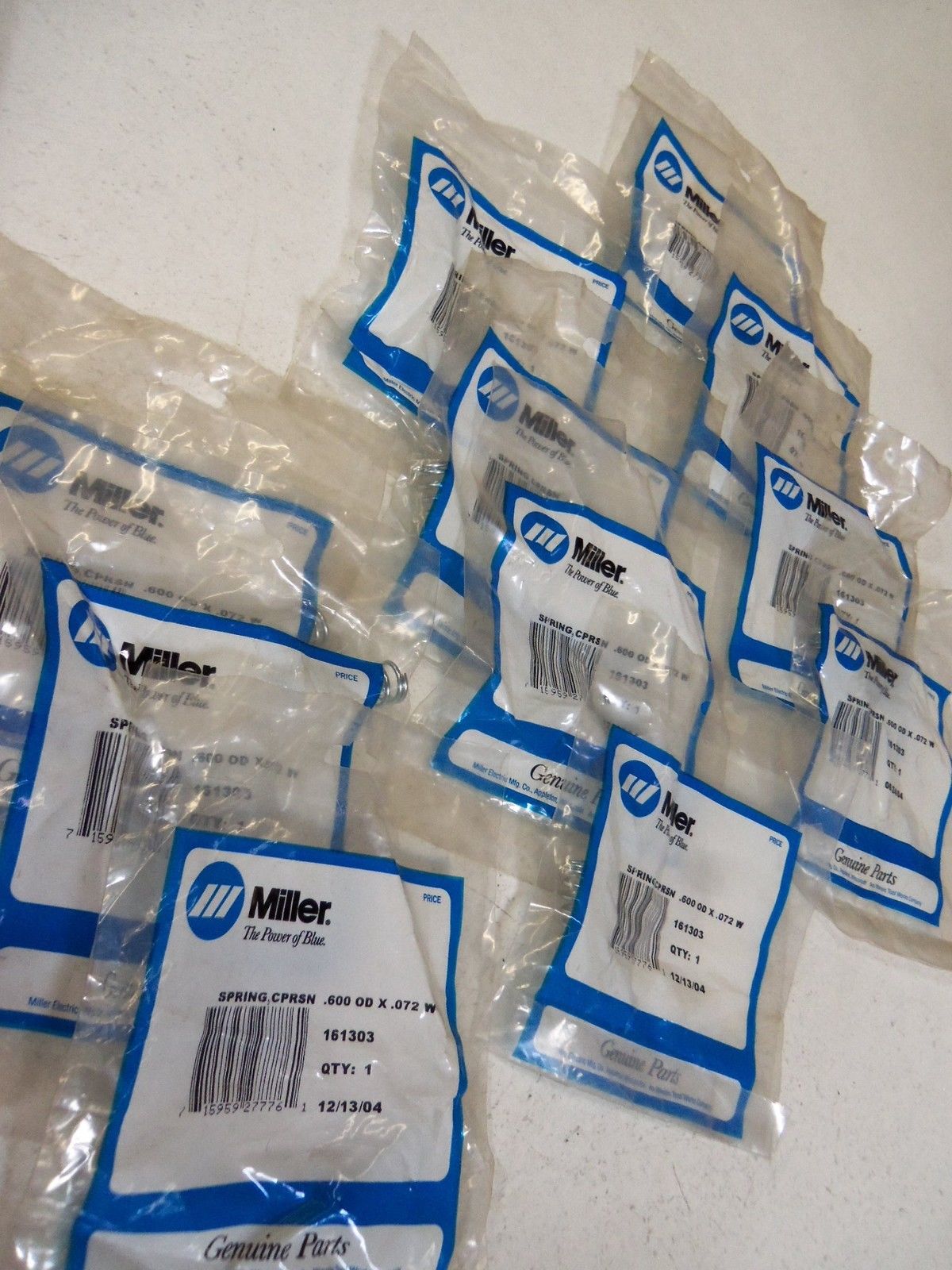 LOT OF 11 MILLER SPRING .600 ODX .072 W 161303 NSMP