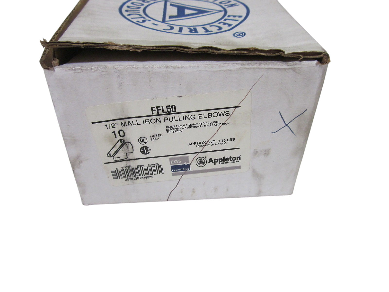 LOT OF 12 APPLETON FFL50 CONDUIT PULLING ELBOW NSMP