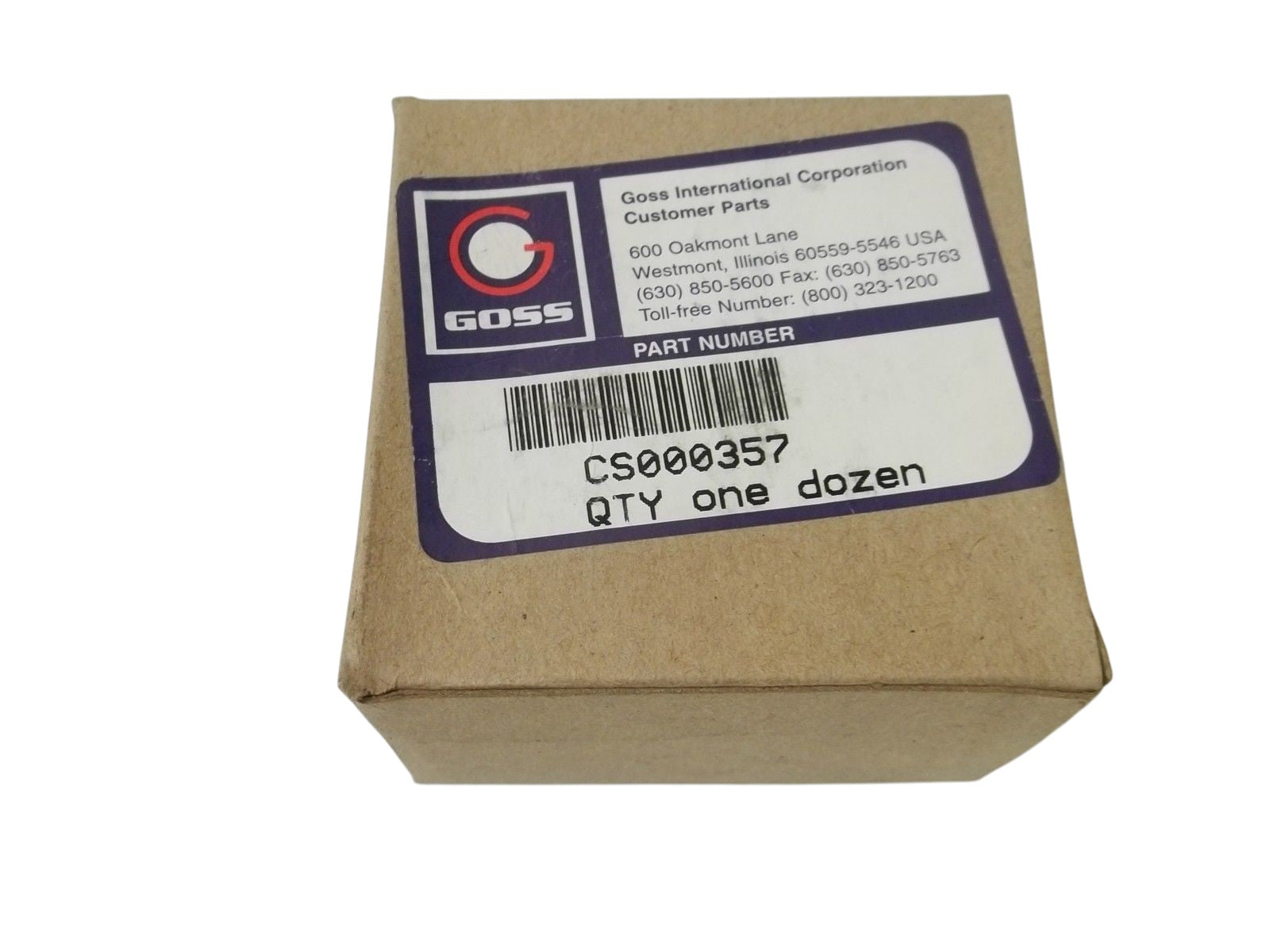 LOT OF 12 GOSS INTERNATIONAL CORPORATION CS000357 SUCTION CUPS NSMP