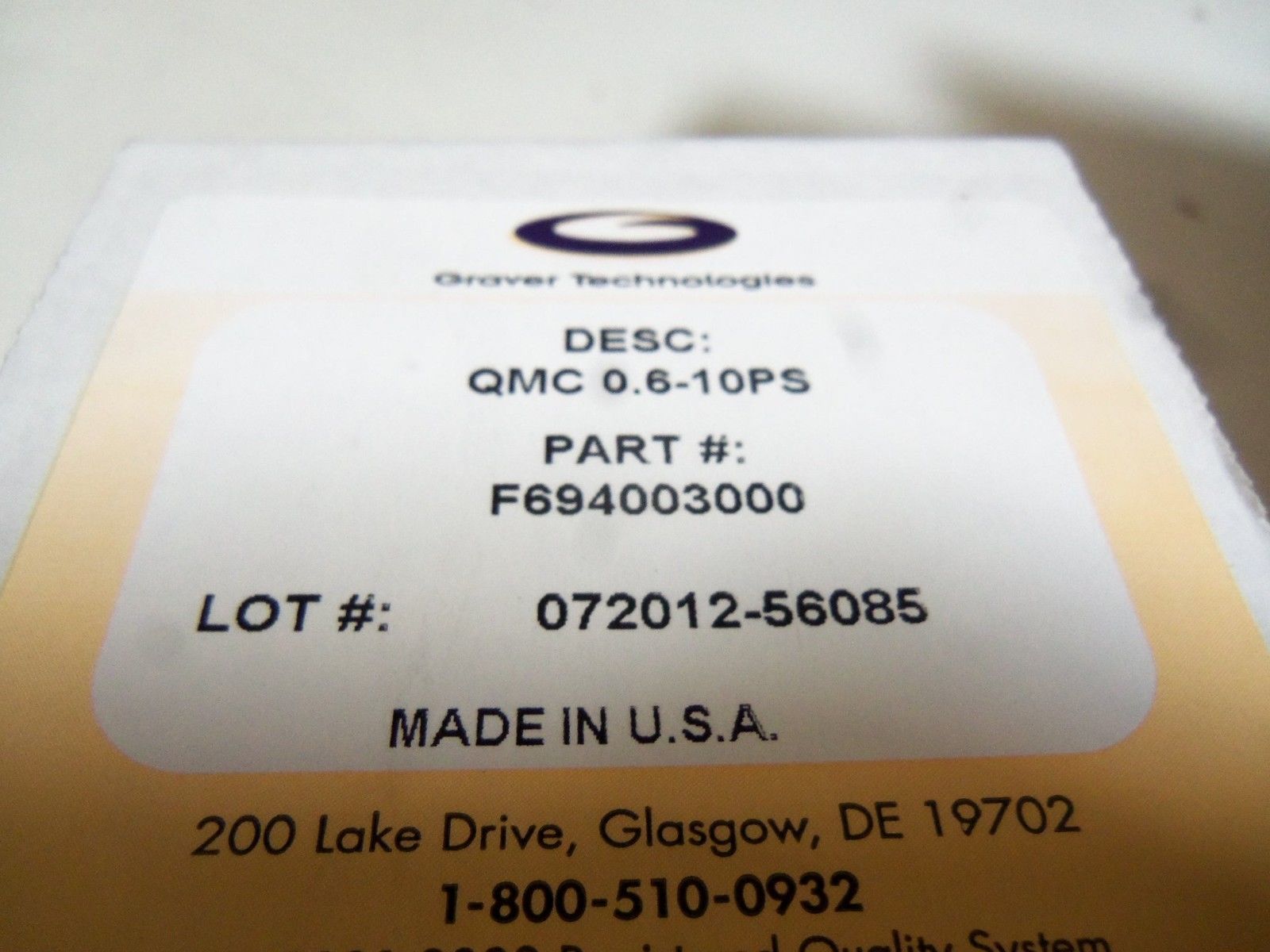 GRAVER TECHNOLOGIES F694003000 (PKG OF 12) NSMP