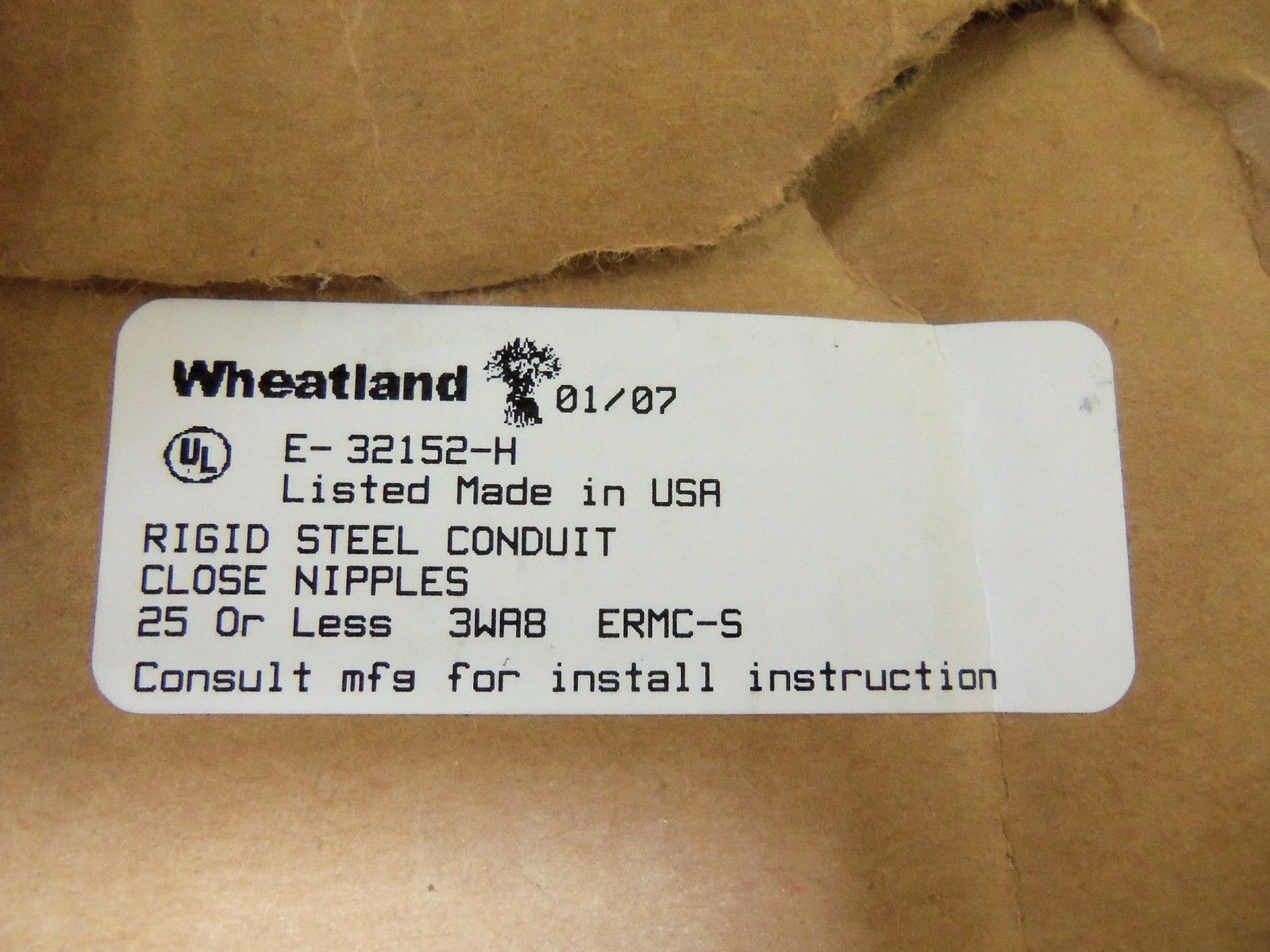 LOT OF 12 WHEATLAND E-32152-H CONDUIT NSMP