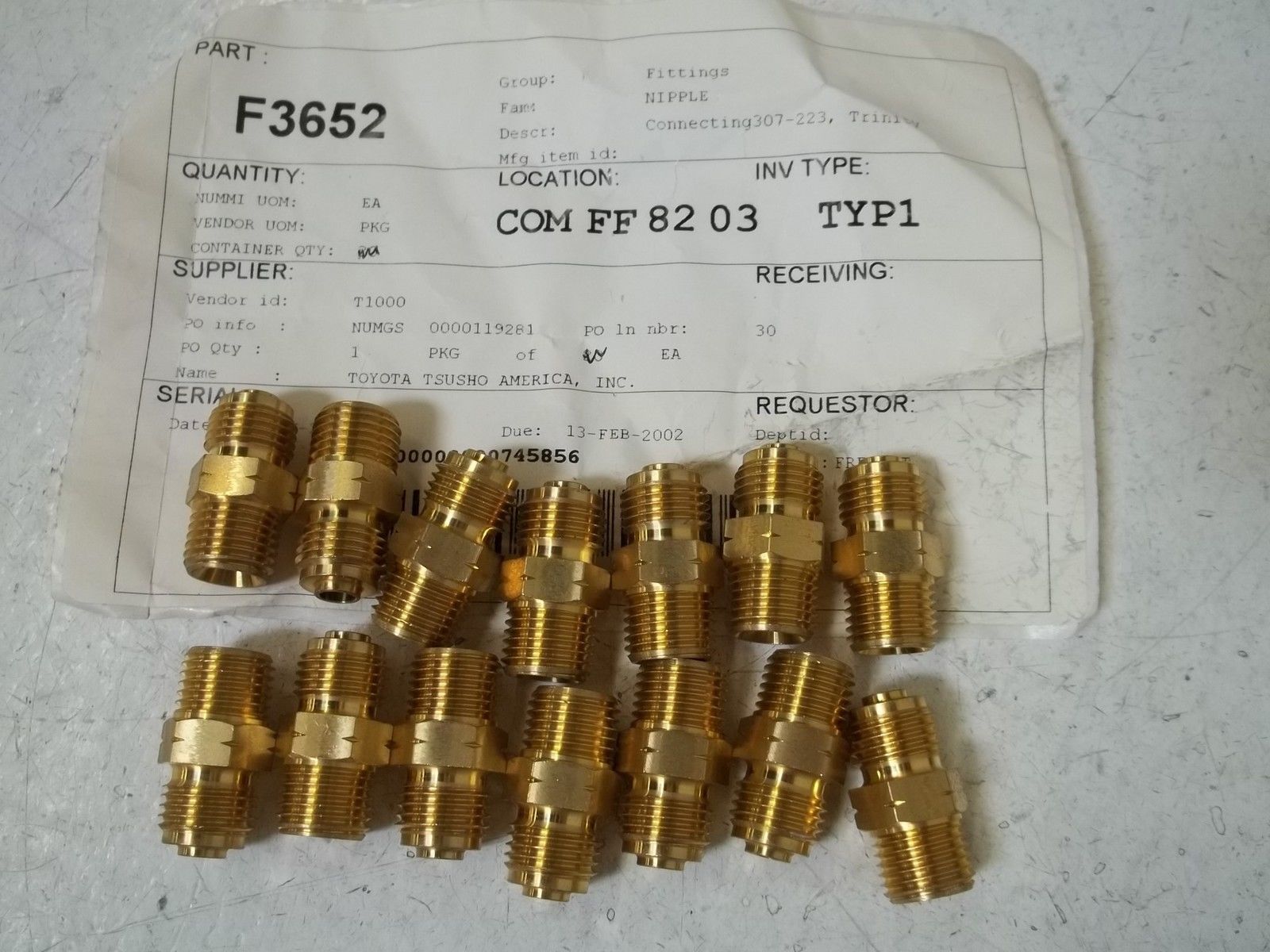 LOT OF 14 TRINITY 307-223 CONNECTING NSNP