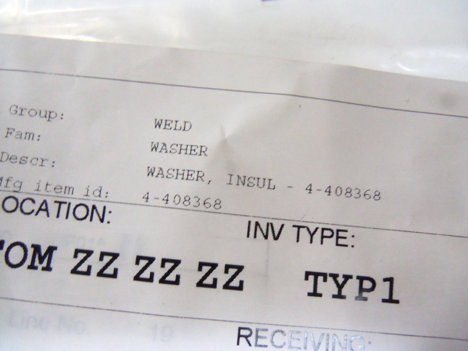 LOT OF 15 INSULATOR WASHER 4-408368 NSNP