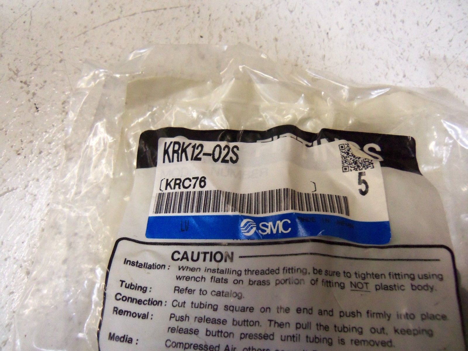 LOT OF 15  SMC FITTINGS KRK12-02S NSMP