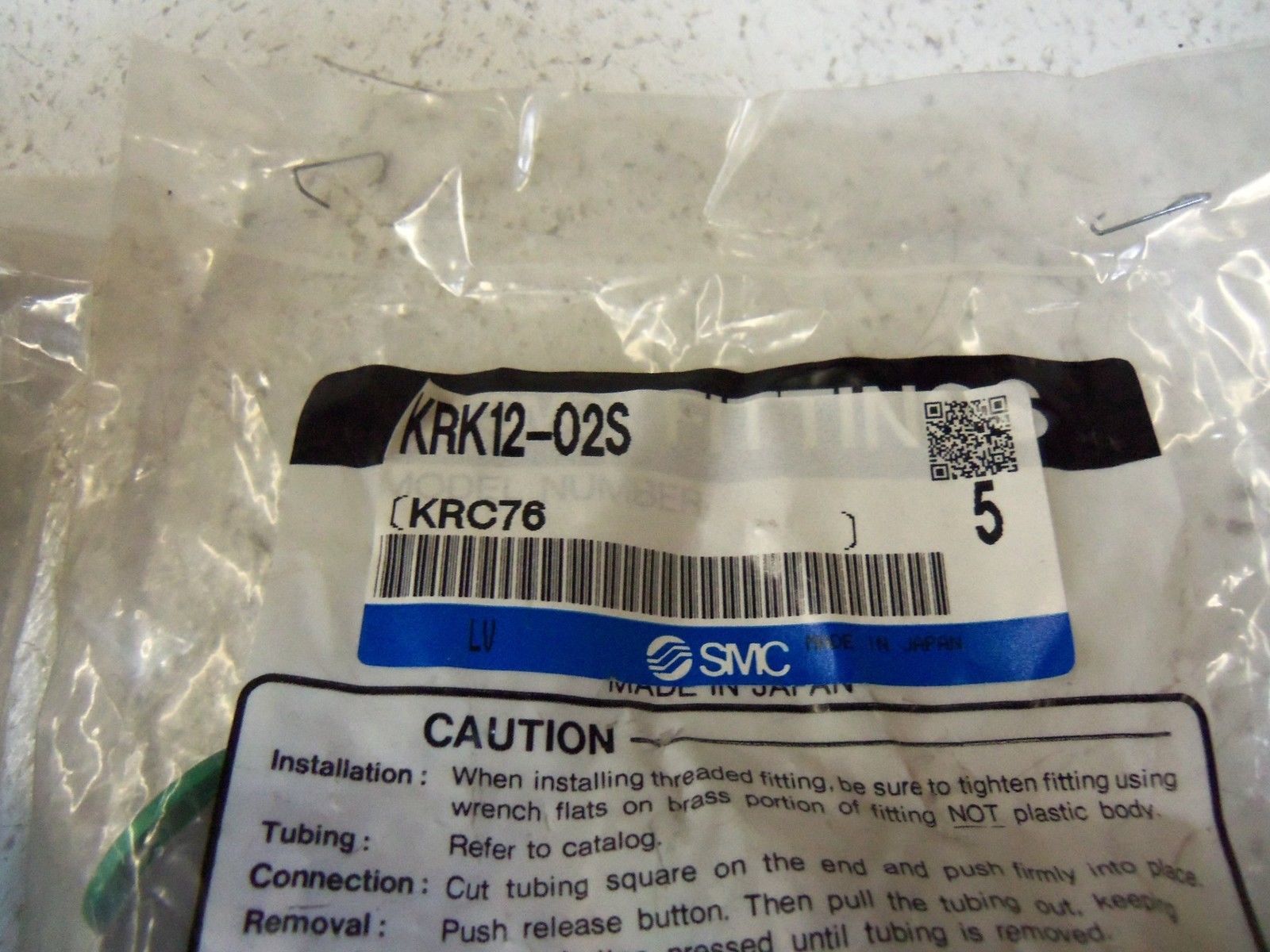 LOT OF 15  SMC FITTINGS KRK12-02S NSMP