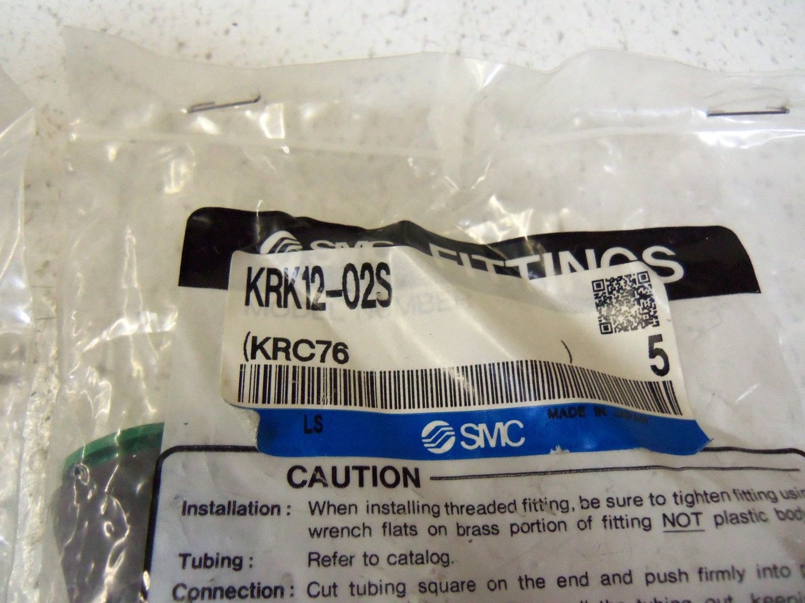 LOT OF 15  SMC FITTINGS KRK12-02S NSMP