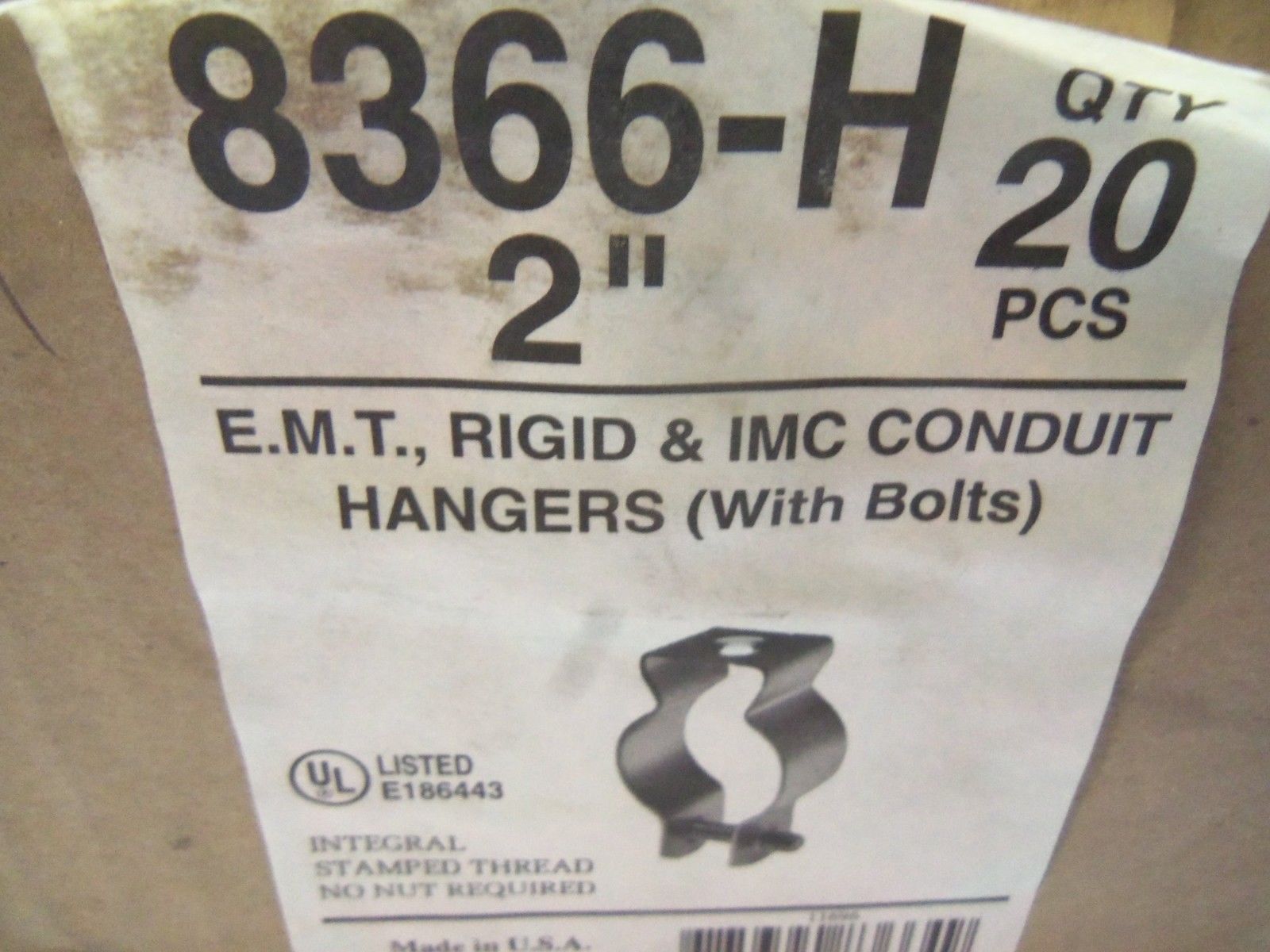 LOT OF 20 REGAL FITTINGS 8366-H CONDUIT HANGERS NSMP