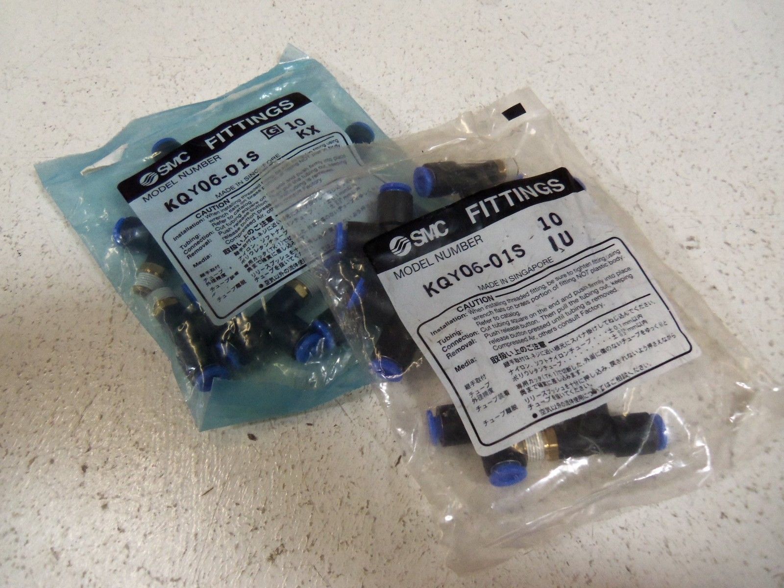 LOT OF 20  SMC FITTINGS KQY06-01S NSMP