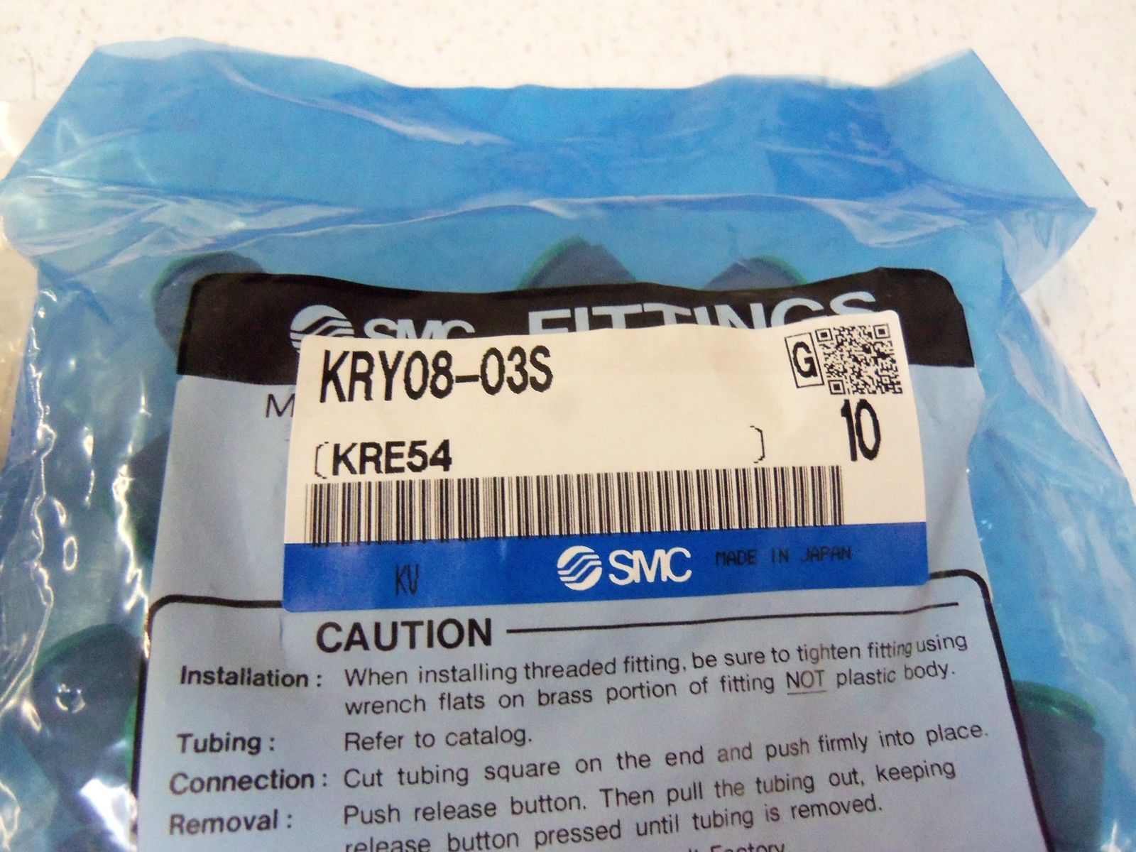 LOT OF 20 SMC FITTINGS  KRY08-03S NSMP