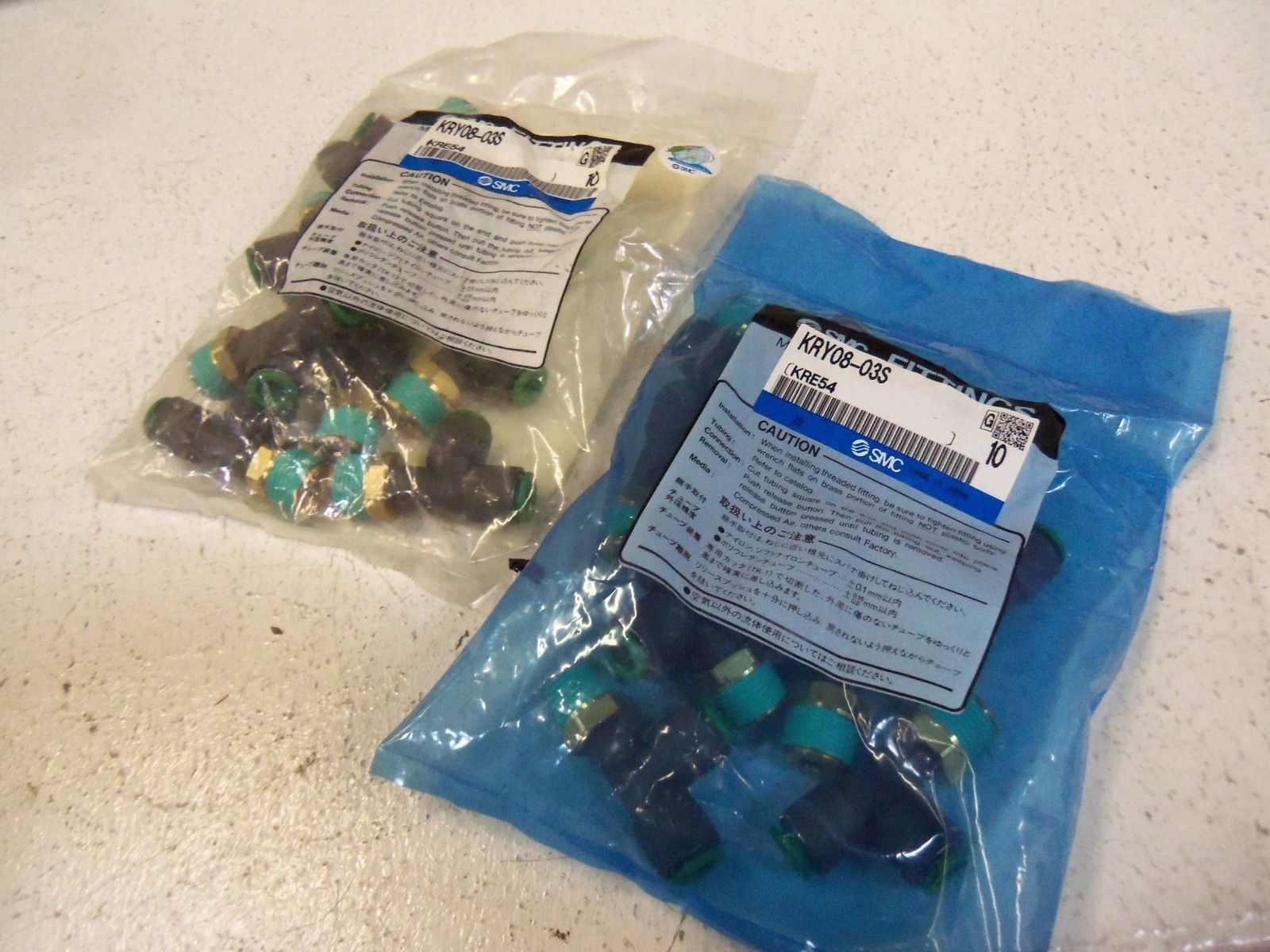 LOT OF 20 SMC FITTINGS  KRY08-03S NSMP