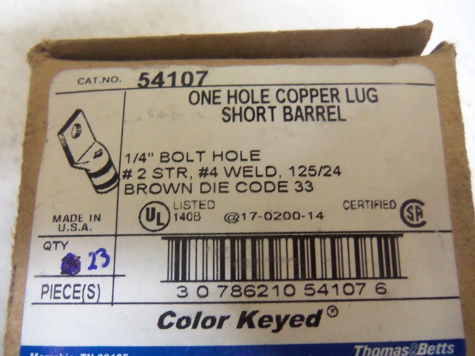 LOT OF 23 THOMAS & BETTS 54107 CONNECTORS NSMP