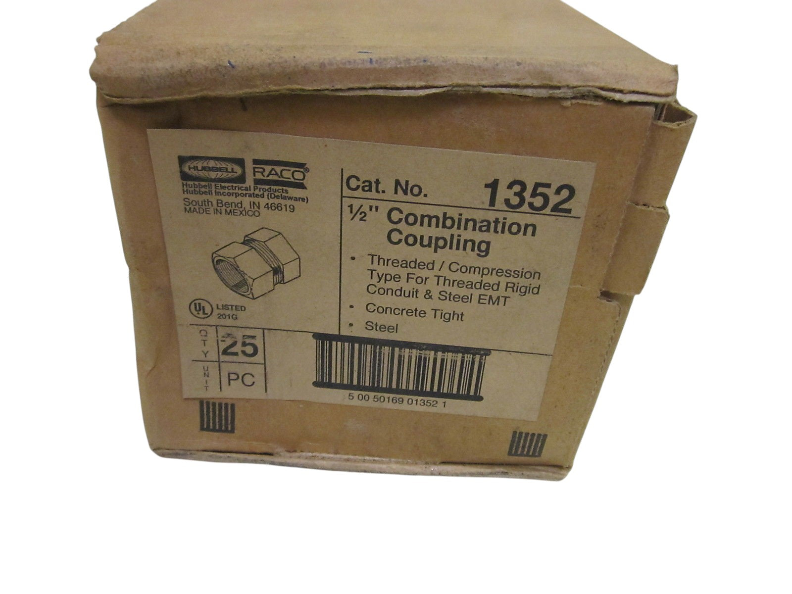 LOT OF 25 HUBBELL 1352 COMBINATION COUPLING 1/2" NSMP