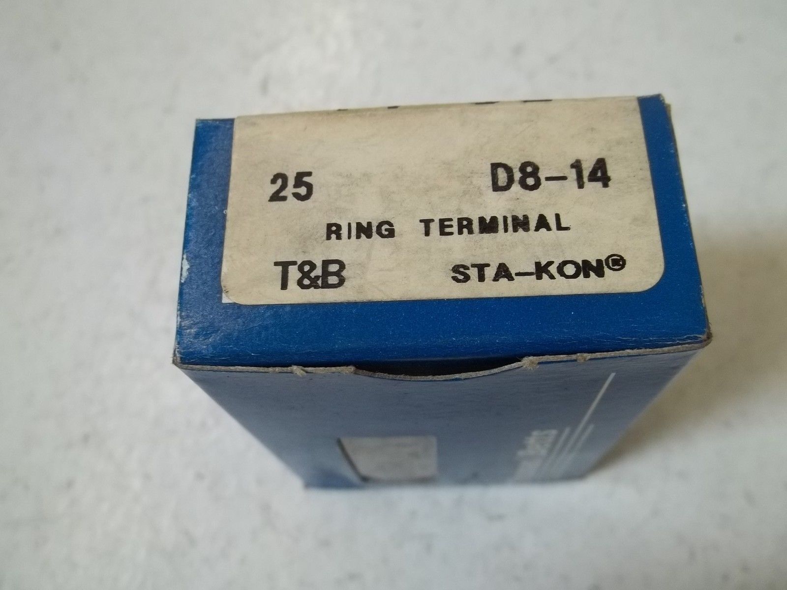 LOT OF 25 THOMAS & BETTS D8-14 RING TERMINAL NSMP