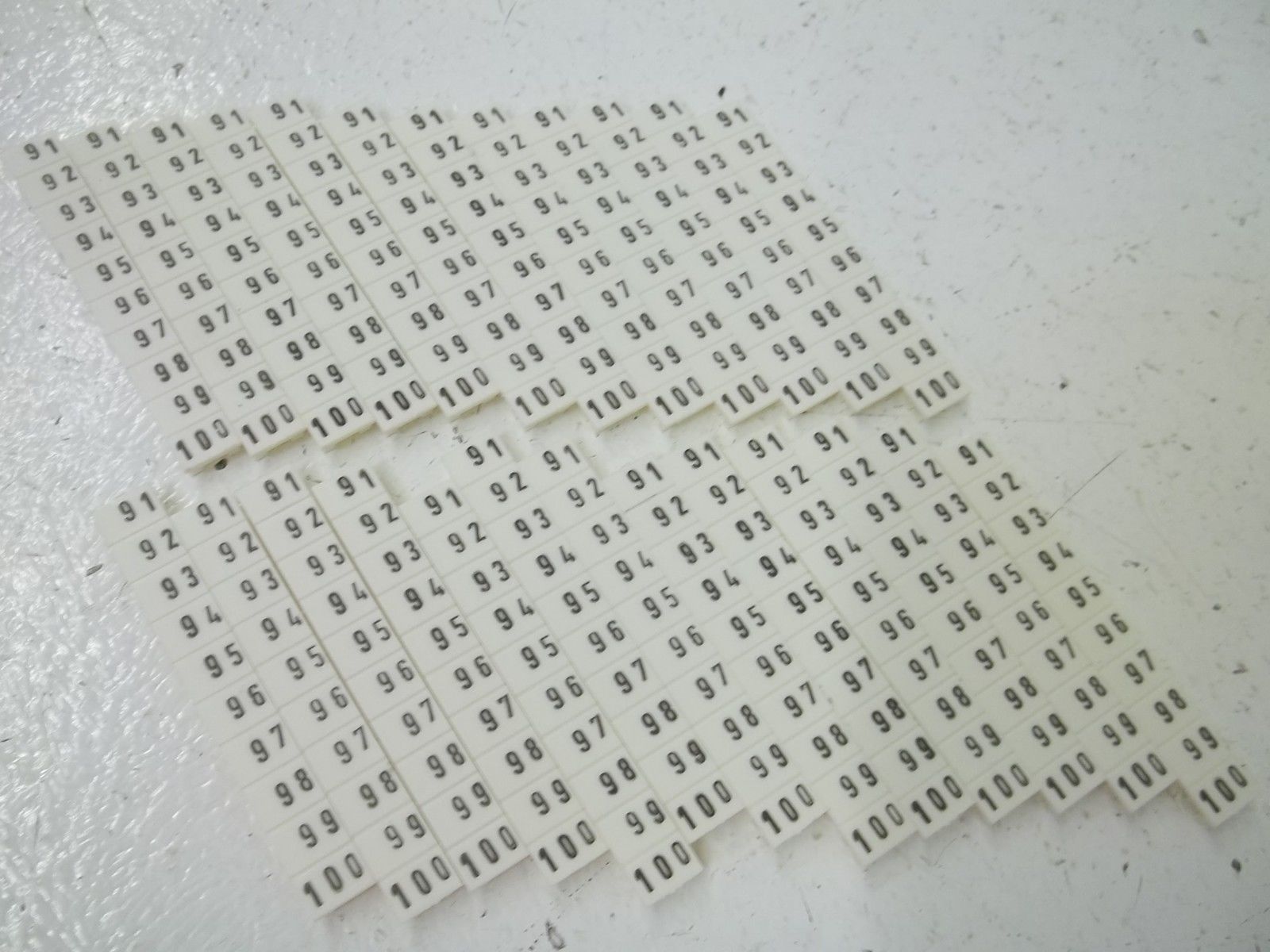 WIELAND 04.846.1053.0 MARK TAG STRIPS 91-100 (PKG OF 25)  NSNP
