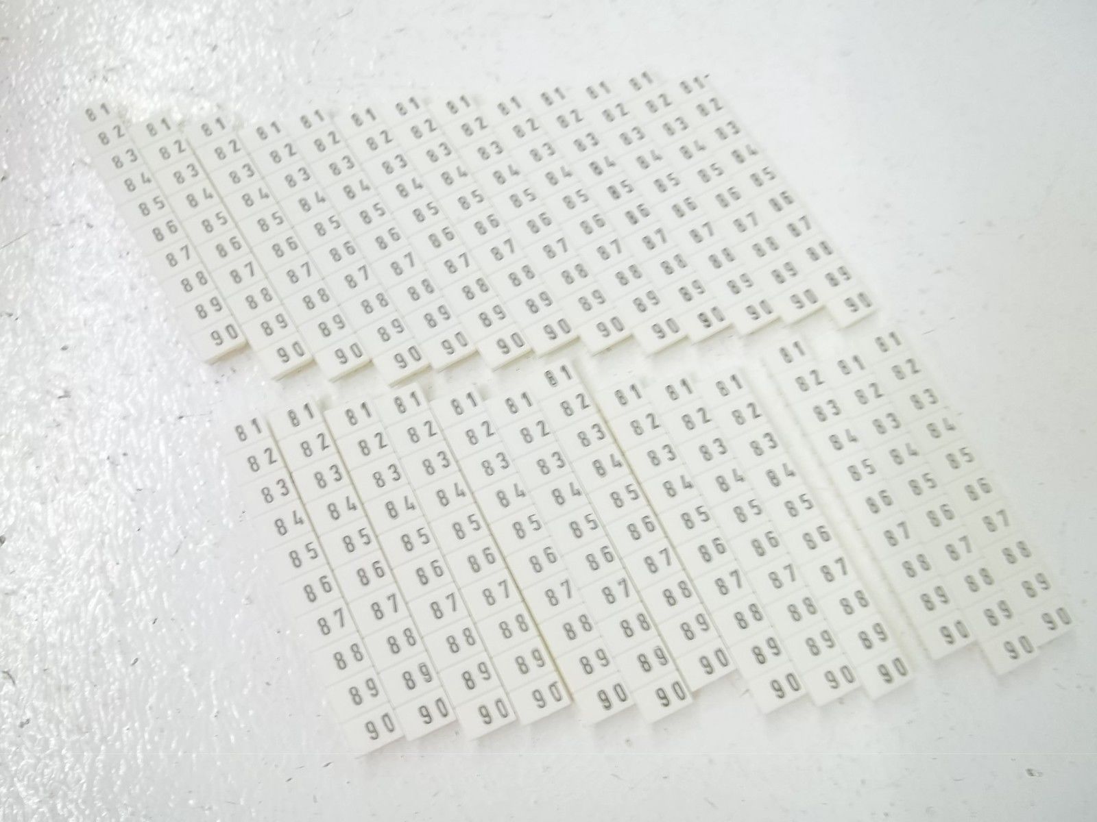 WIELAND 04.846.0953.0 MARK. TAG STRIPS 81-90(PKG OF 26) NSMP