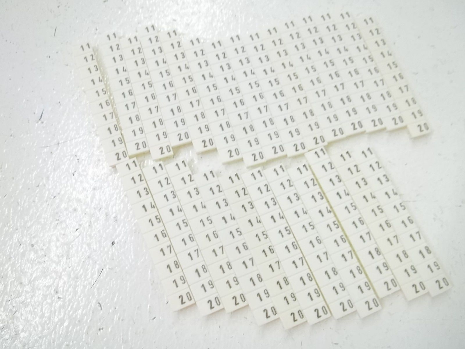 LOT OF 26 WIELAND 04.846.0253.0 MARK. TAG STRIPS 11-20 NSMP